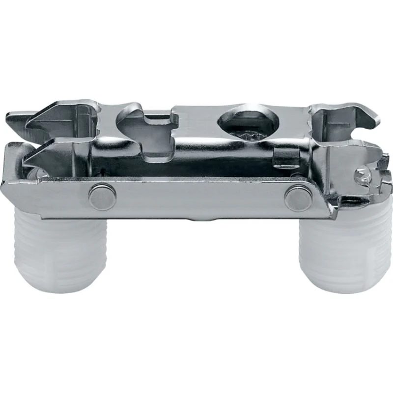 CLIP mounting plates Straight in-line dowel Press-in plates 20mm setback 0mm Nickel - Image 2