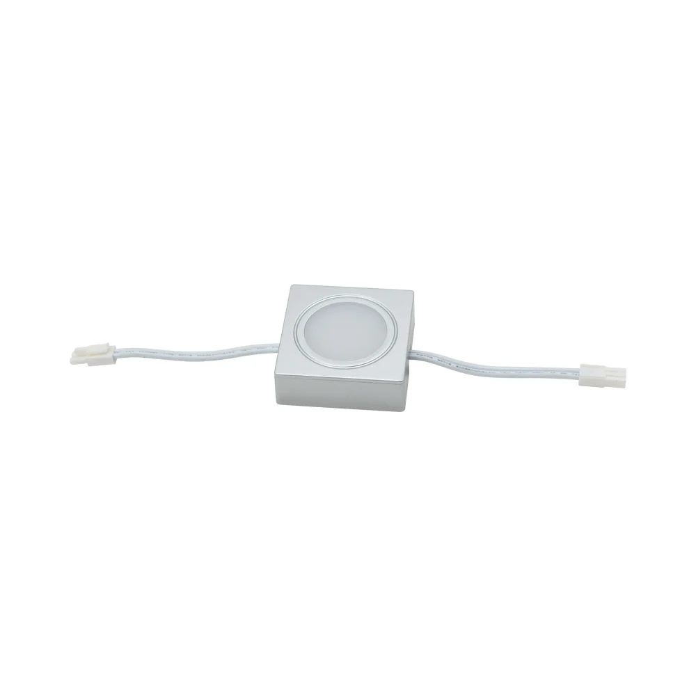 Light Square Plastic Silver Warm White