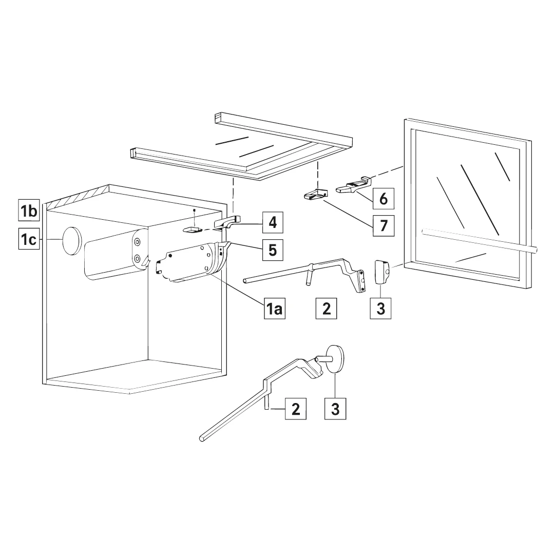 AVENTOS HF Arm assembly Nickel Cabinet range height 27" to 35" - Image 6