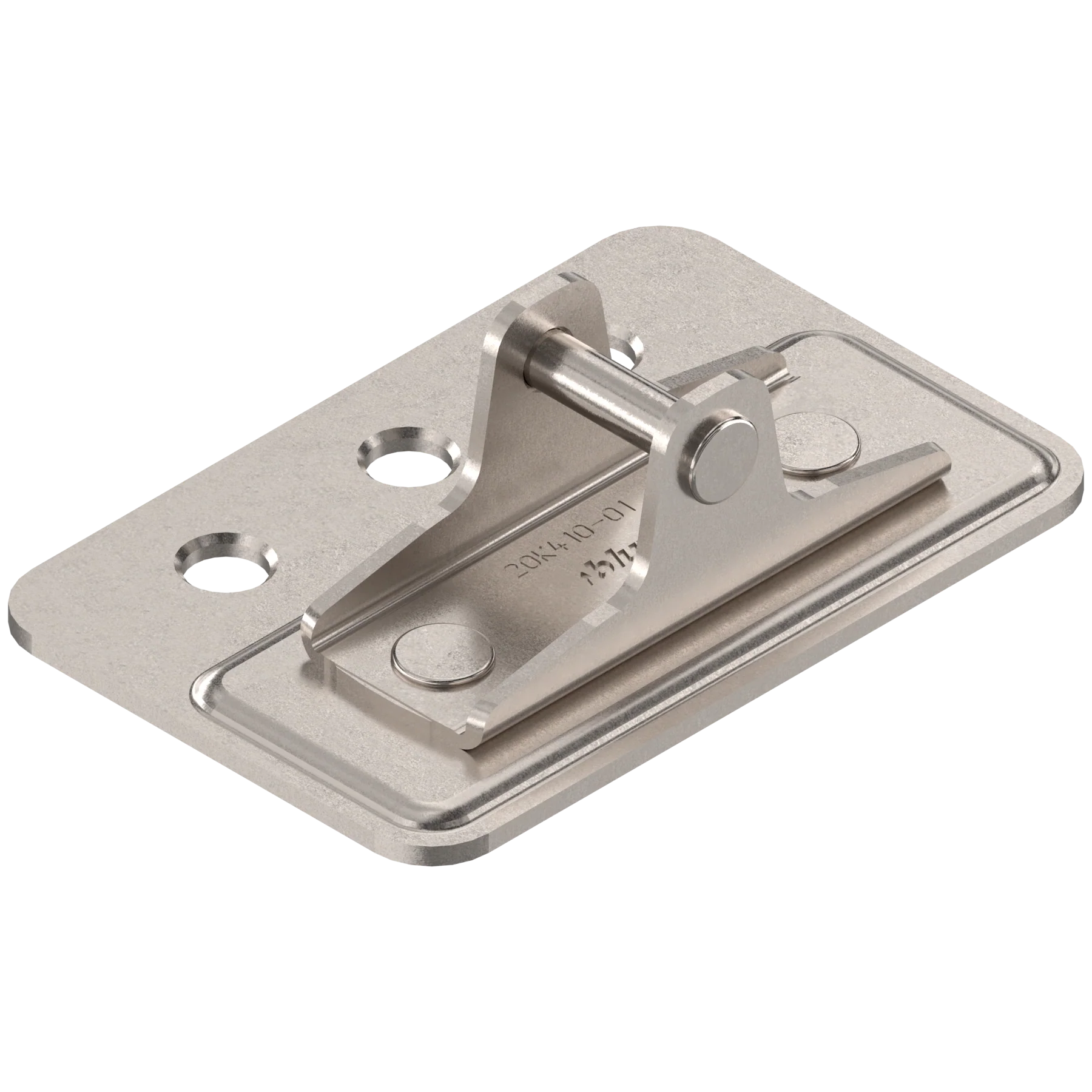 Aventos HK-XS Arm Assembly Adapter Plate for Large Overlay 5 Piece Doors, Nickel-Plated