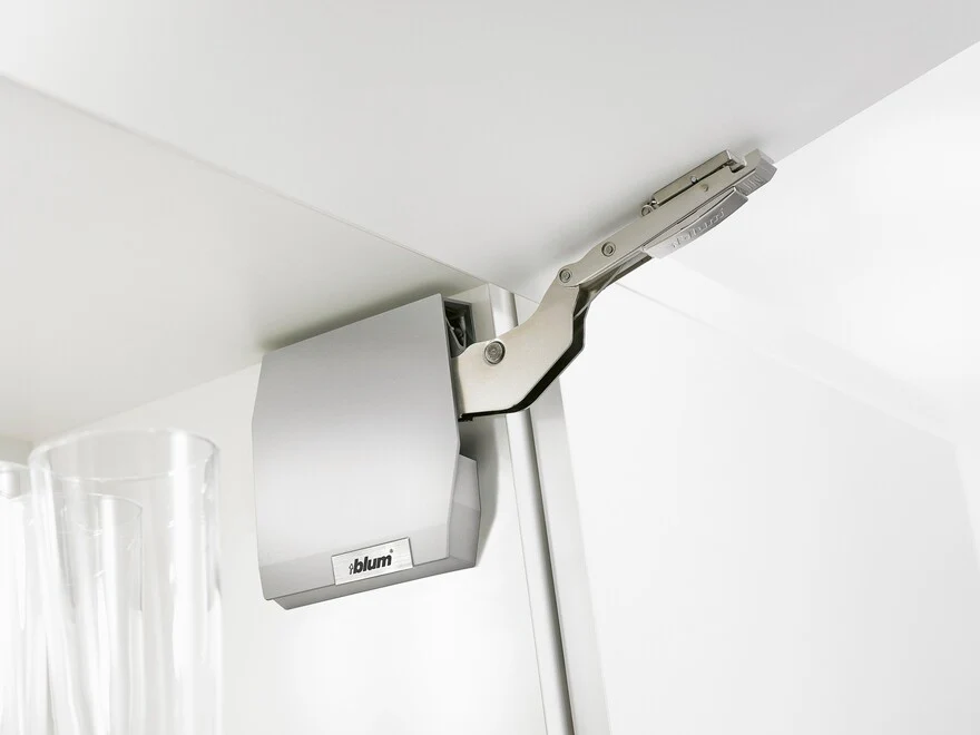 Aventos HK-S Stay Lift, Mounting Plate for Narrow Aluminum Frames (Set), Screw-On, Nickel-Plated - Image 2
