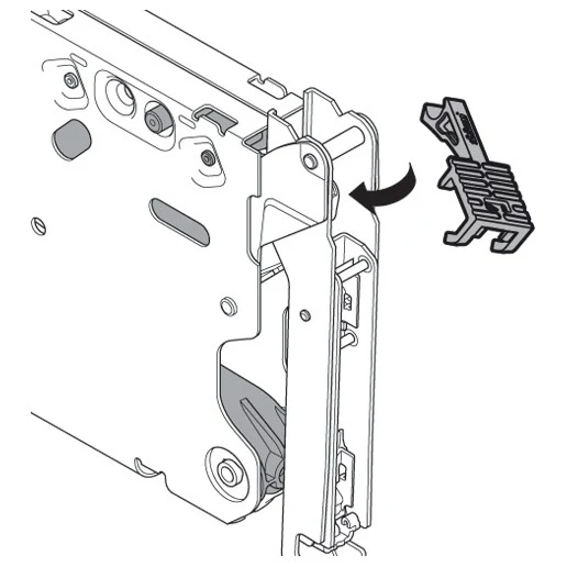 Aventos HK-S 100° Angle Restriction Clip Deep Gray - Image 2
