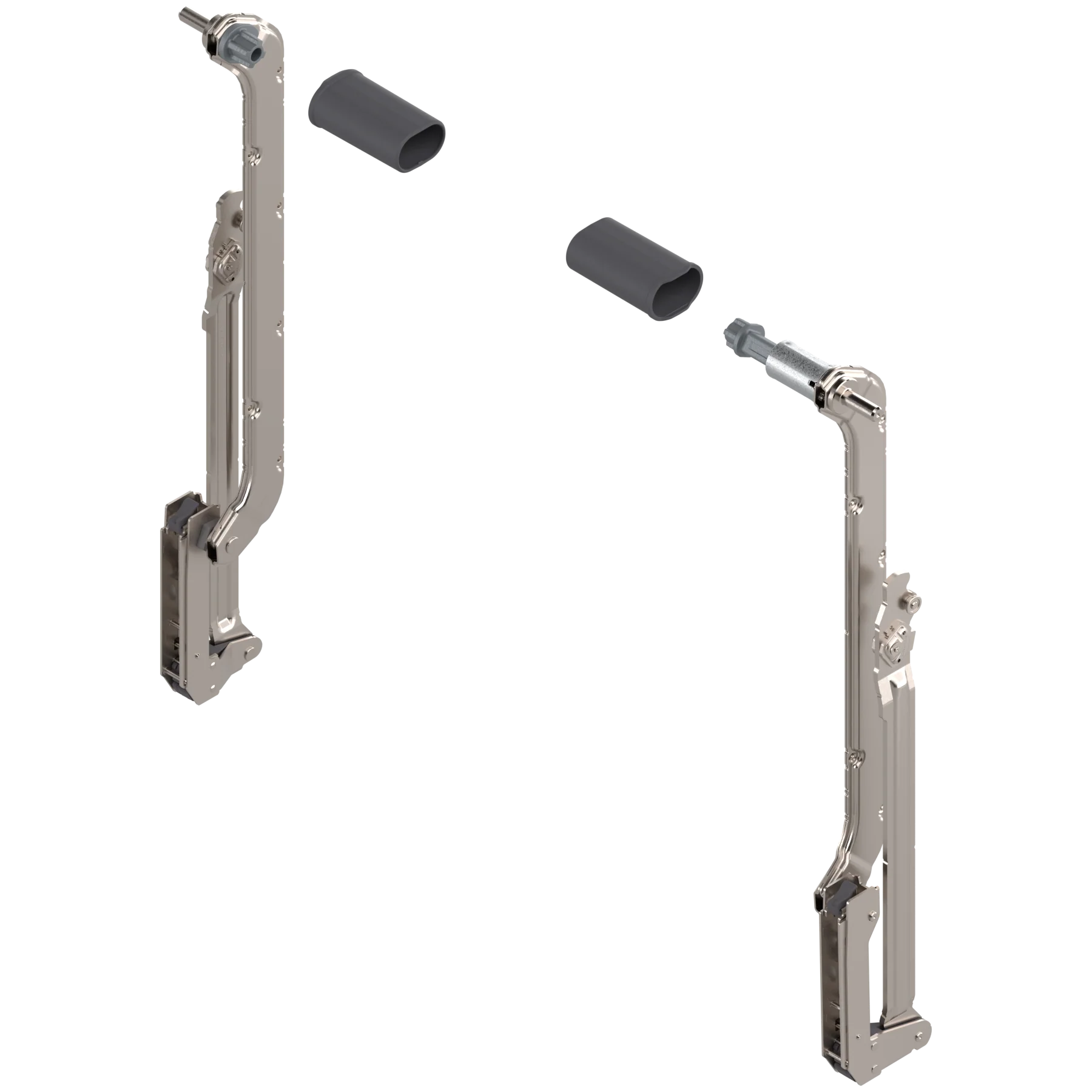 AVENTOS HL Arm assembly Nickel Cabinet Height 17-11/16" to 22-13/16"