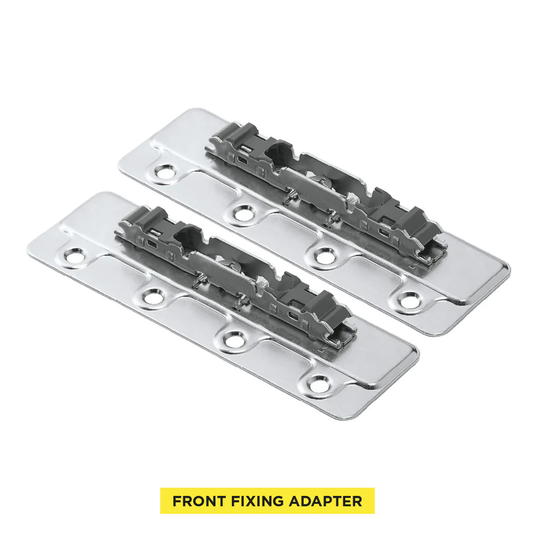 Aventos HS/HL/HK Arm Assembly Mounting Plate With Bracket Set, For Large Overlay 5-Piece Doors, Pair, Nickel-Plated - Image 3