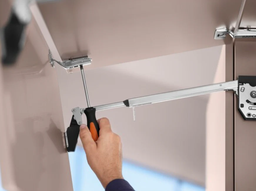 Aventos HF Top Bi-Fold Lift System, Lever (Set), CH=480-610 mm (18-7/8" - 24"), Non-Handed, Nickel-Plated - Image 2