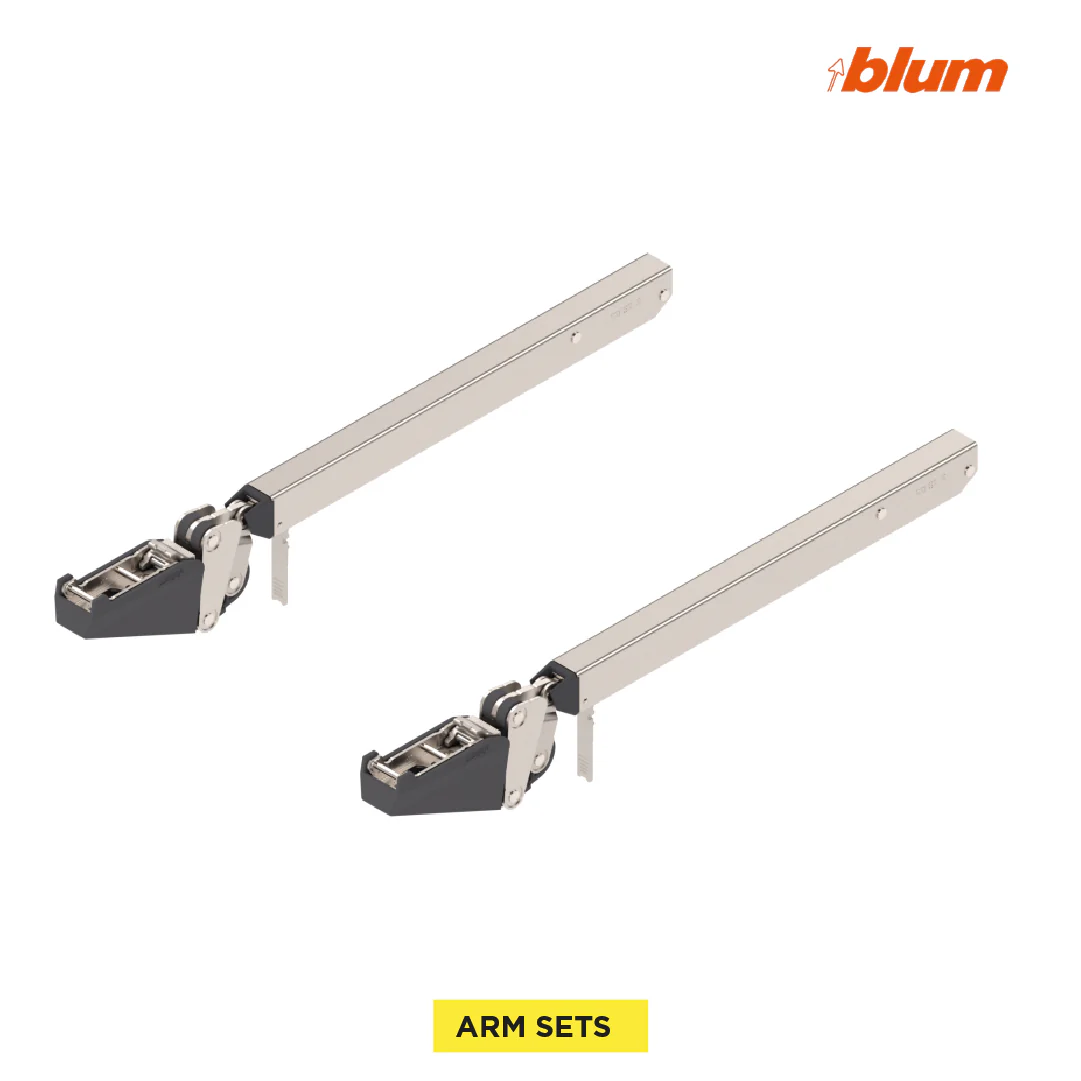 Aventos HF Top Bi-Fold Lift System, Lever (Set), CH=840-1200 mm (33-1/16" - 47-1/4"), Non-Handed, Nickel-Plated - Image 4