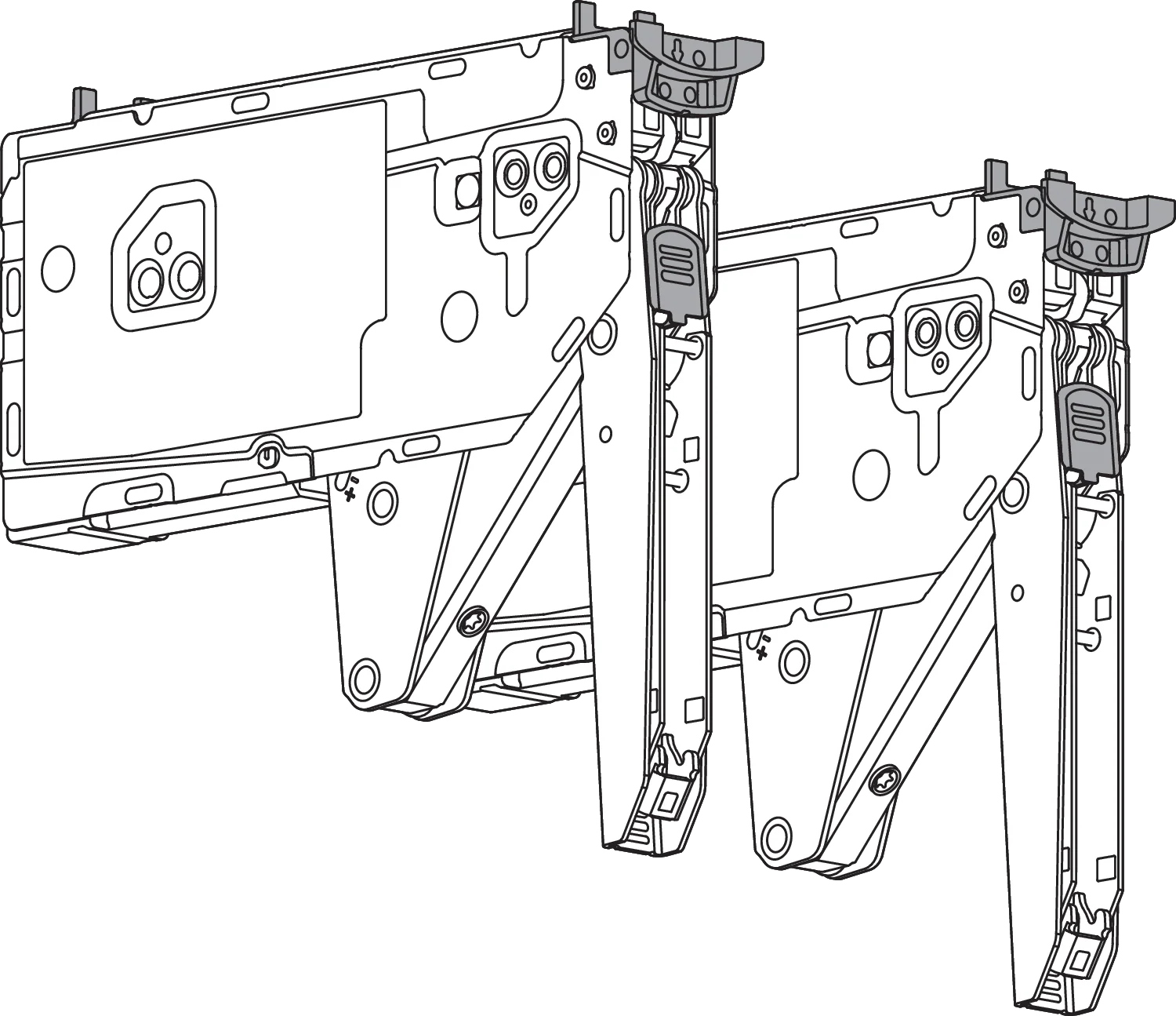 Aventos HK Top Stay Lift, Lift Mechanism (Set), PF=420-1610 (With 2 Pieces), for Screwing On, Suitable For SERVO-DRIVE, Zinc-Coated - Image 5