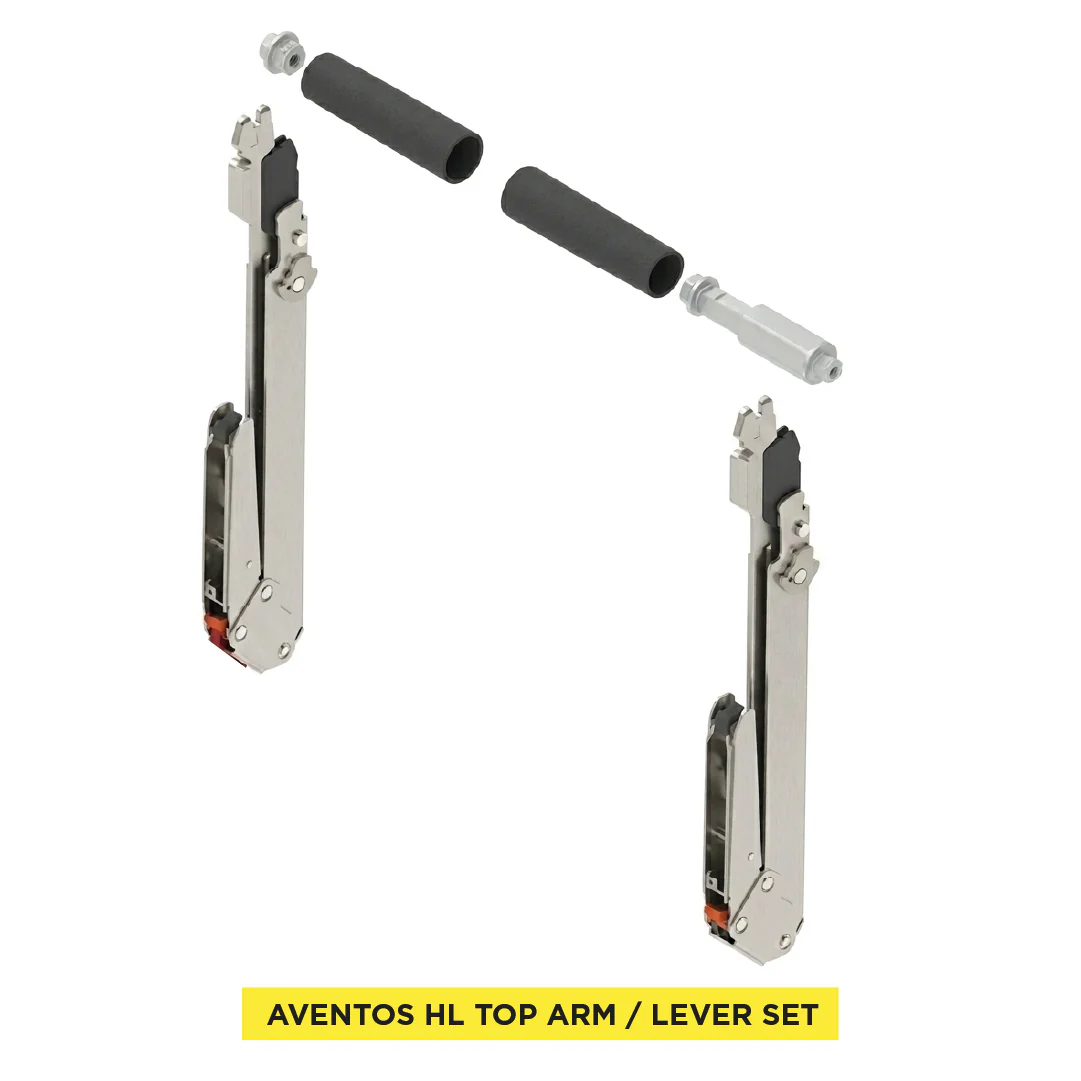 Aventos HL Top Lift Up, Lever (Set), CH=390-540 mm (15-3/8" - 21-1/4"), Non-Handed, Nickel-Plated - Image 4