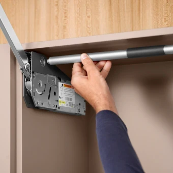 Aventos HL Top Lift Up, Stabilizer Rod, Round, Length: 1076 mm (42-3/8") + E6/Ev1 NAtural - Image 2