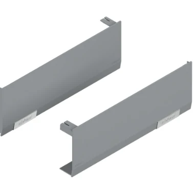 Cover cap set AVENTOS HF/HS/HL top, plain, right+left+Light gray/stainless steel brushed