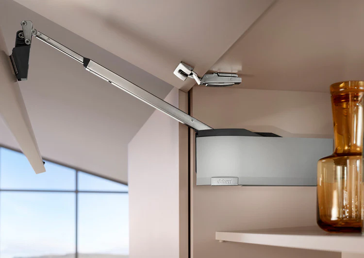 Cover Cap Set Aventos HF/Hs/HL Top, Plain, Right+Left, Suitable For SERVO-DRIVE, Deep Gray/Stainless Steel Brushed - Image 2