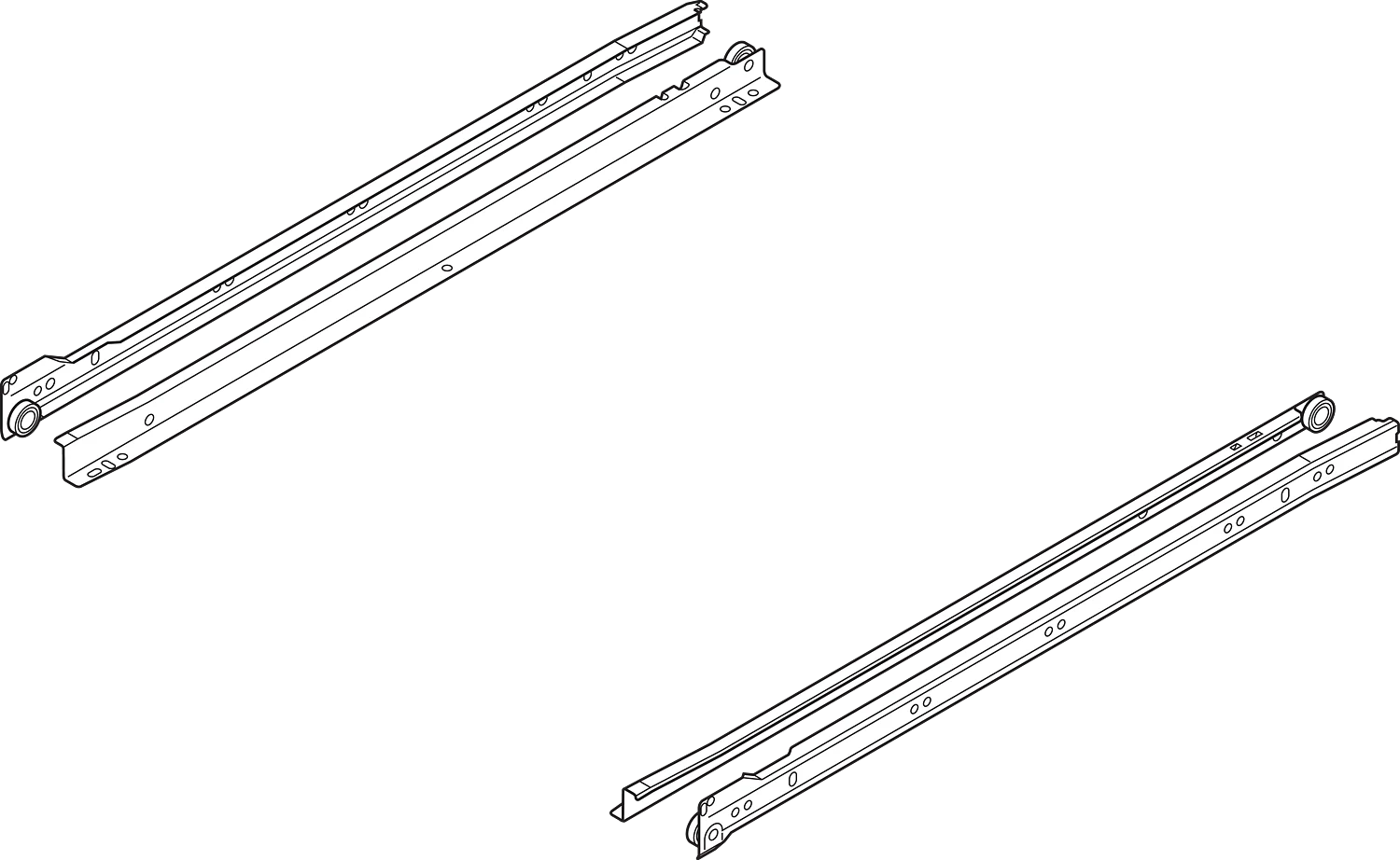 230M drawer runner - polybag 20'' White - Image 2