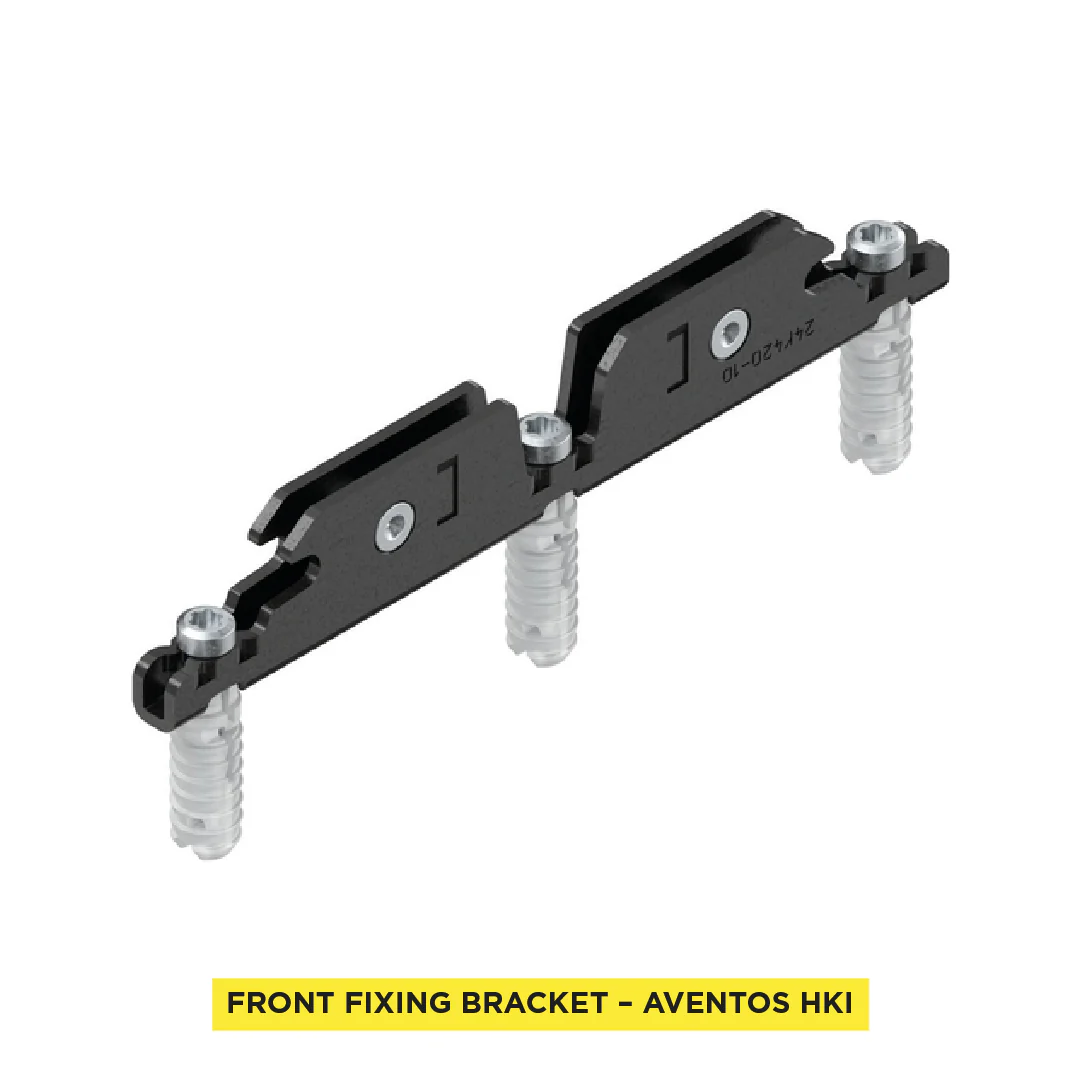 Aventos HKI, Front Fixing Bracket for Wood Fronts, EXPANDO, Onyx Black - Image 3