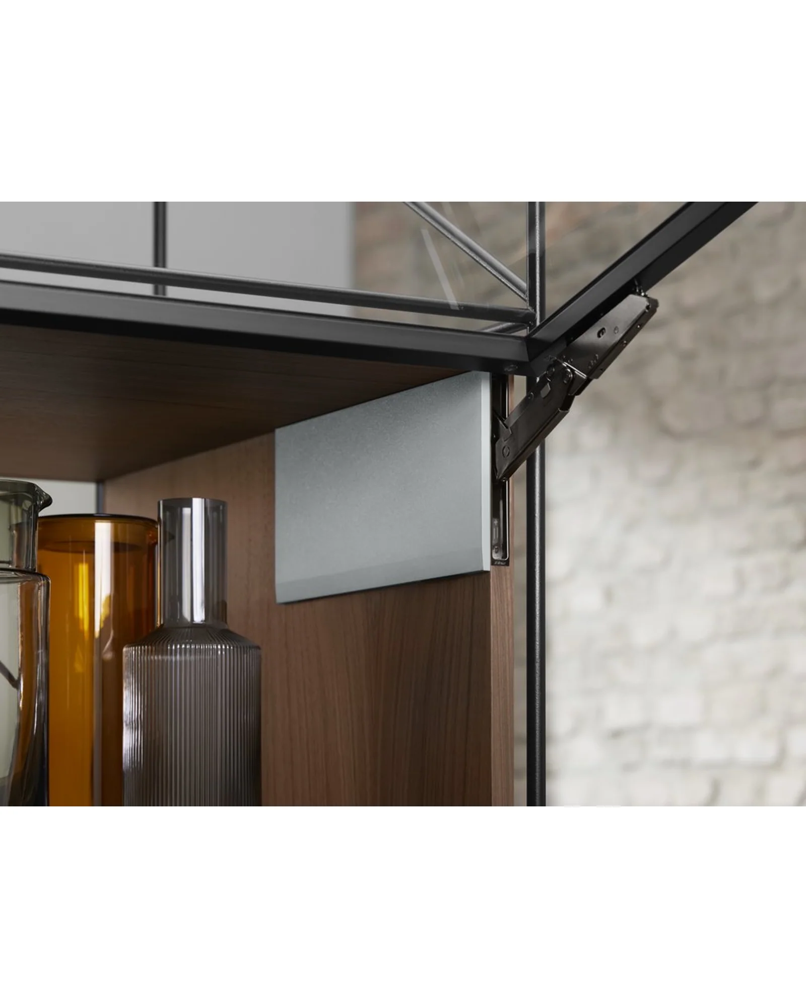 Aventos HKI, Lift Mechanism Cover Cap, Plain, Right+Left, Light Gray/Stainless Steel Brushed - Image 2