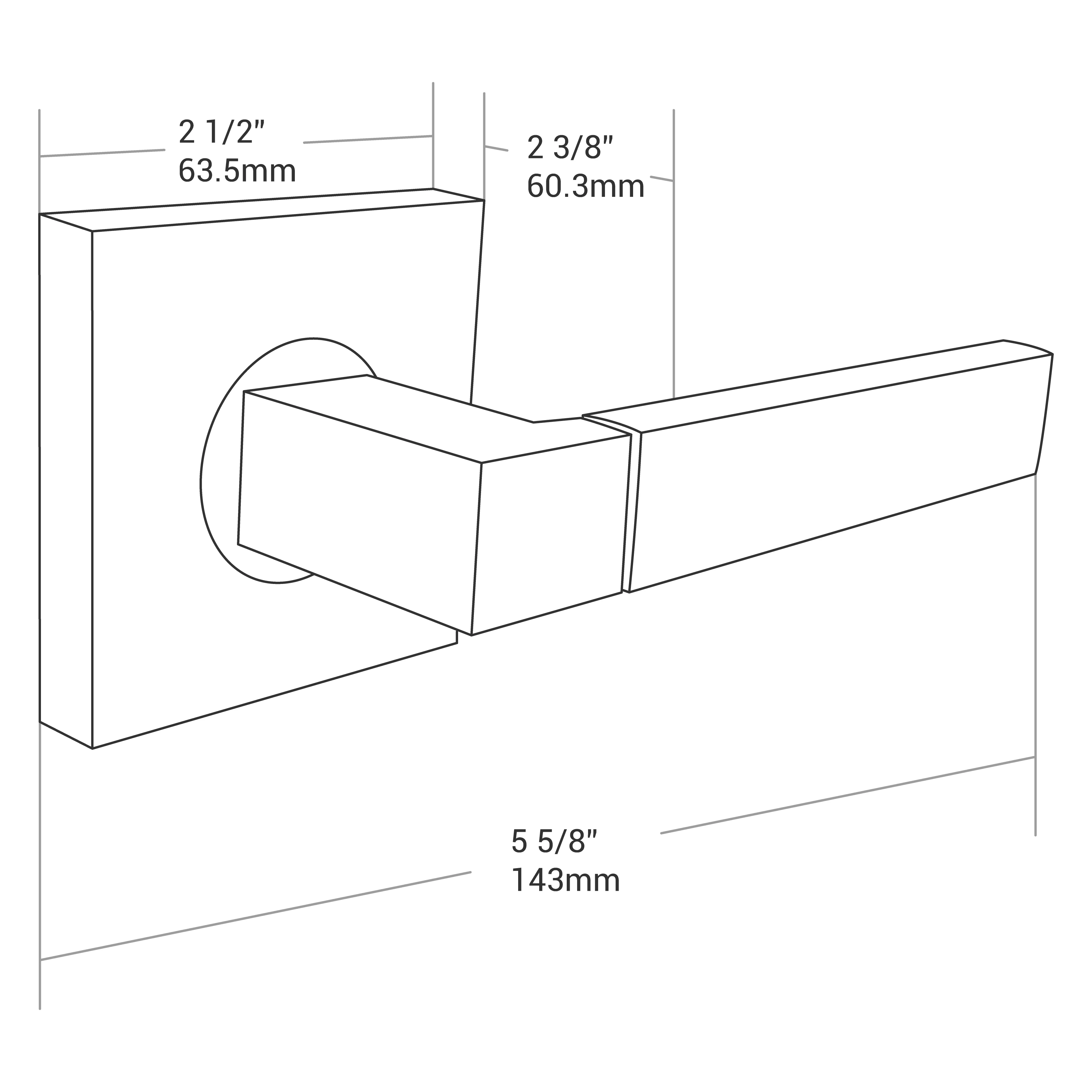Door Lever Milano Privacy Satin Nickel - Image 4
