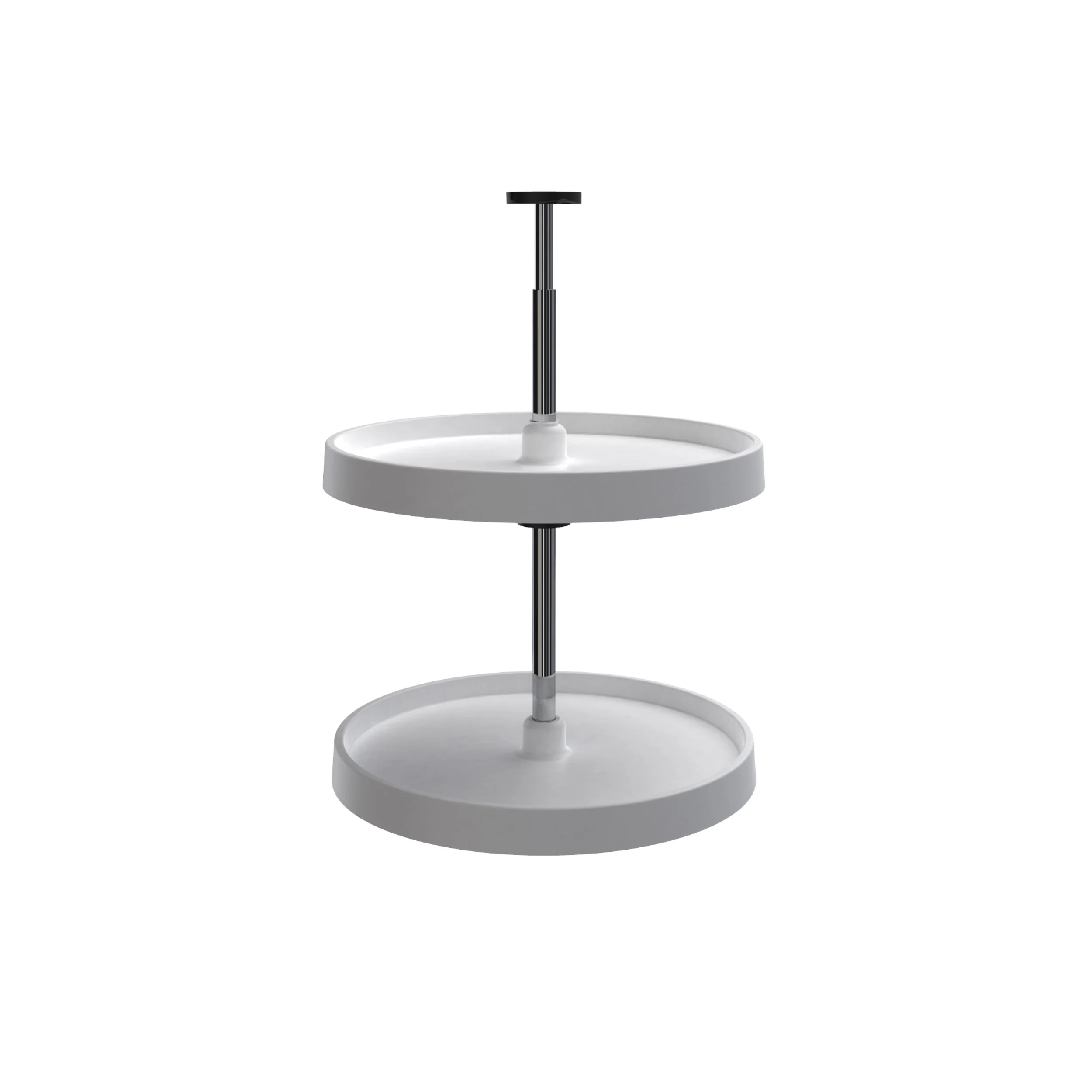 18 in White Polymer Full Cir Lazy Susans 2-Shelf White 18 in (457 mm) W x 18 in (457 mm) D x 26 in (660 mm) H - Image 8