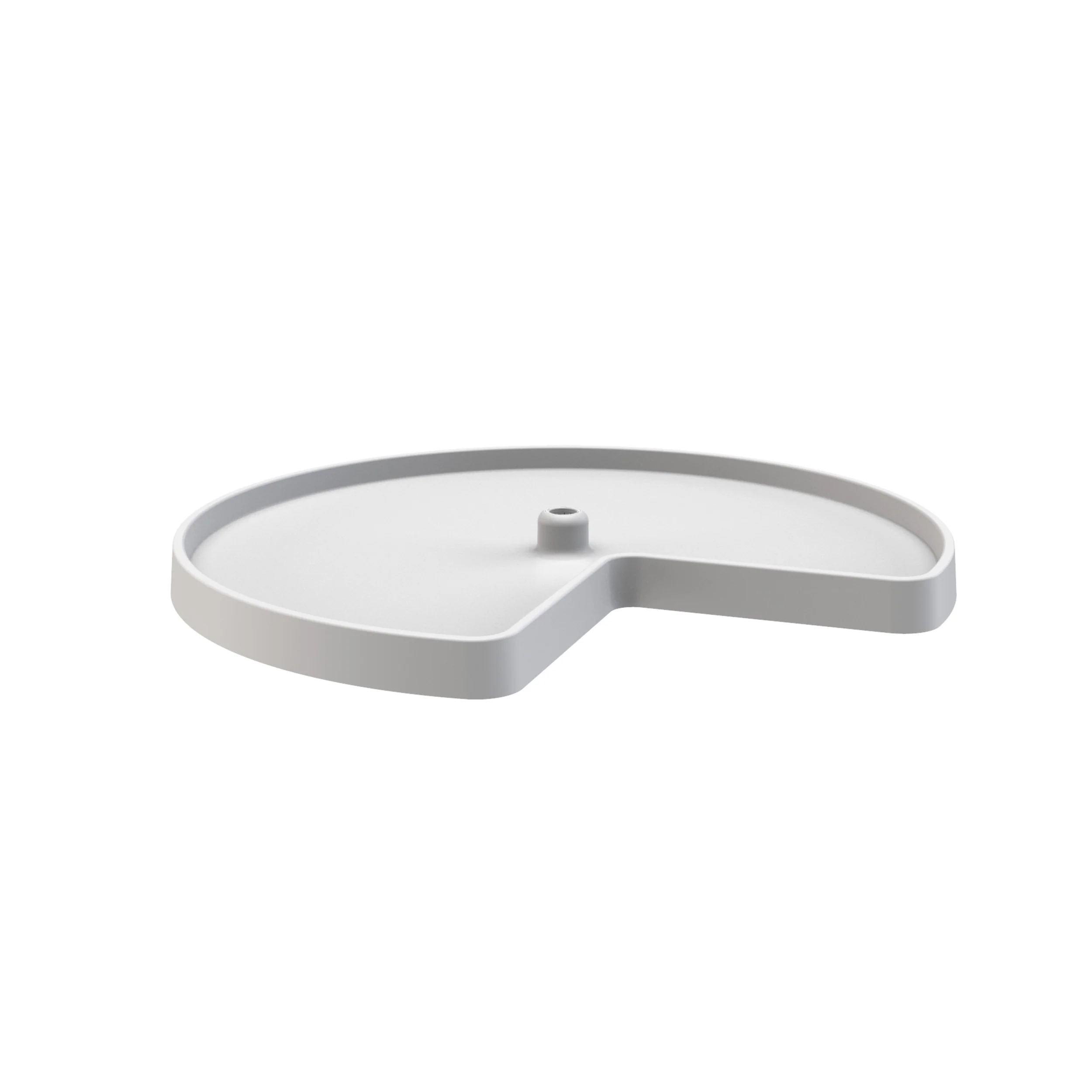 28 in White Polymer Kidney Lazy Susan, Single White 28 in (711 mm) W x 28 in (711 mm) D x 1.83 in (46 mm) H - Image 3