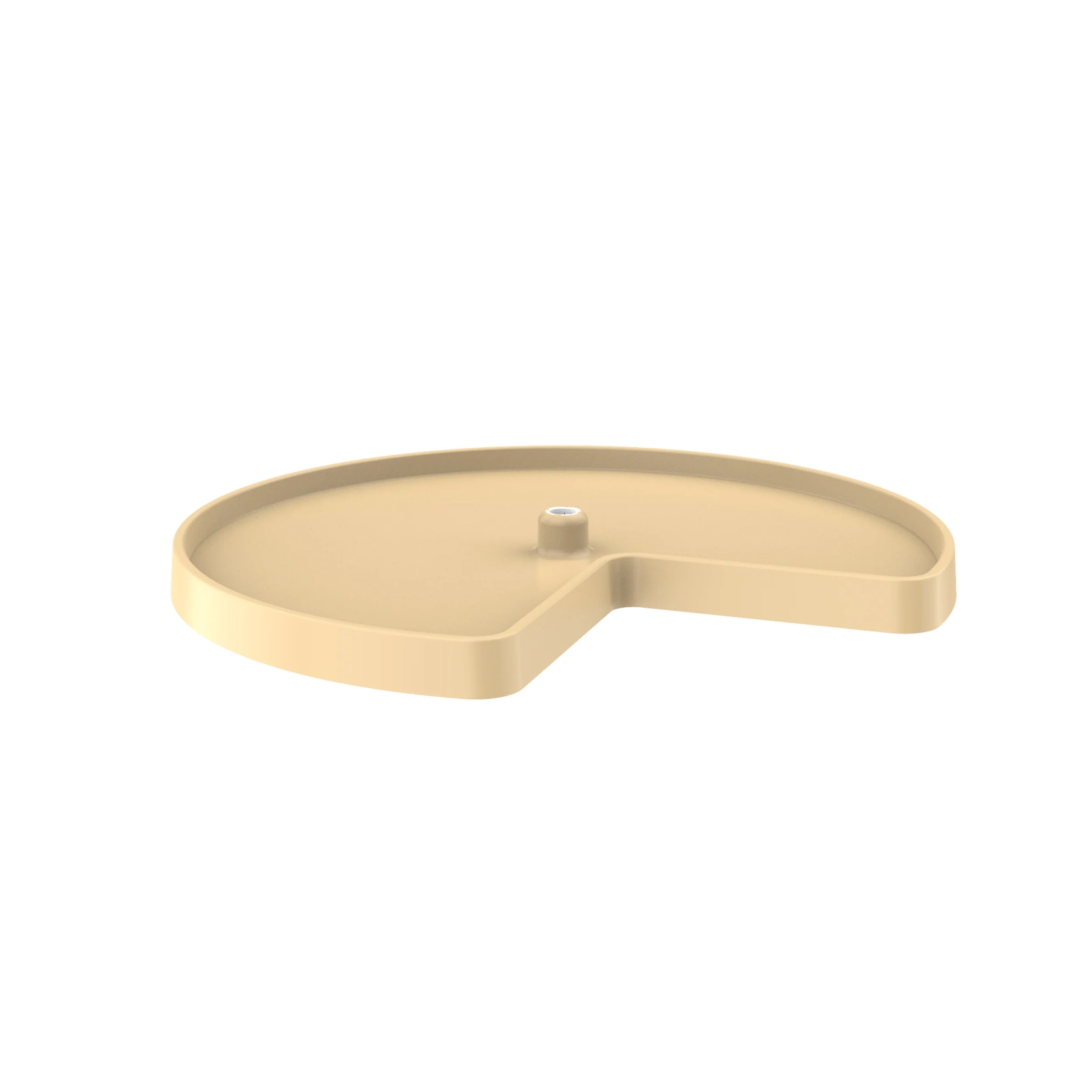 28 in Almond Polymer Kidney Lazy Susan, Single Almond 28 in (711 mm) W x 28 in (711 mm) D x 1.83 in (46 mm) H