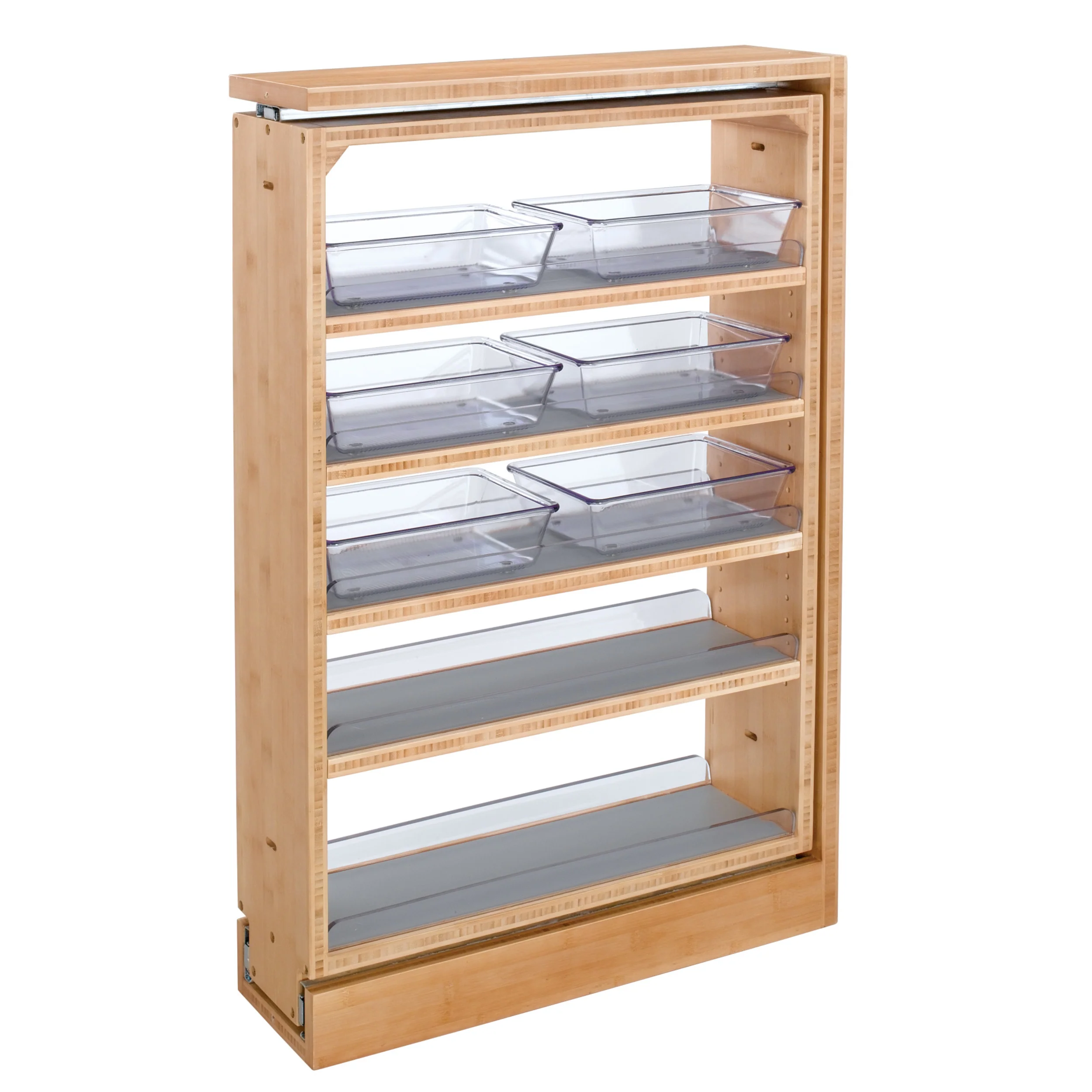 6 in Vanity Filler Pullout Soft-Close Natural 6 in (152 mm) W x 19 in (483 mm) D x 30 in (762 mm) H - Image 4