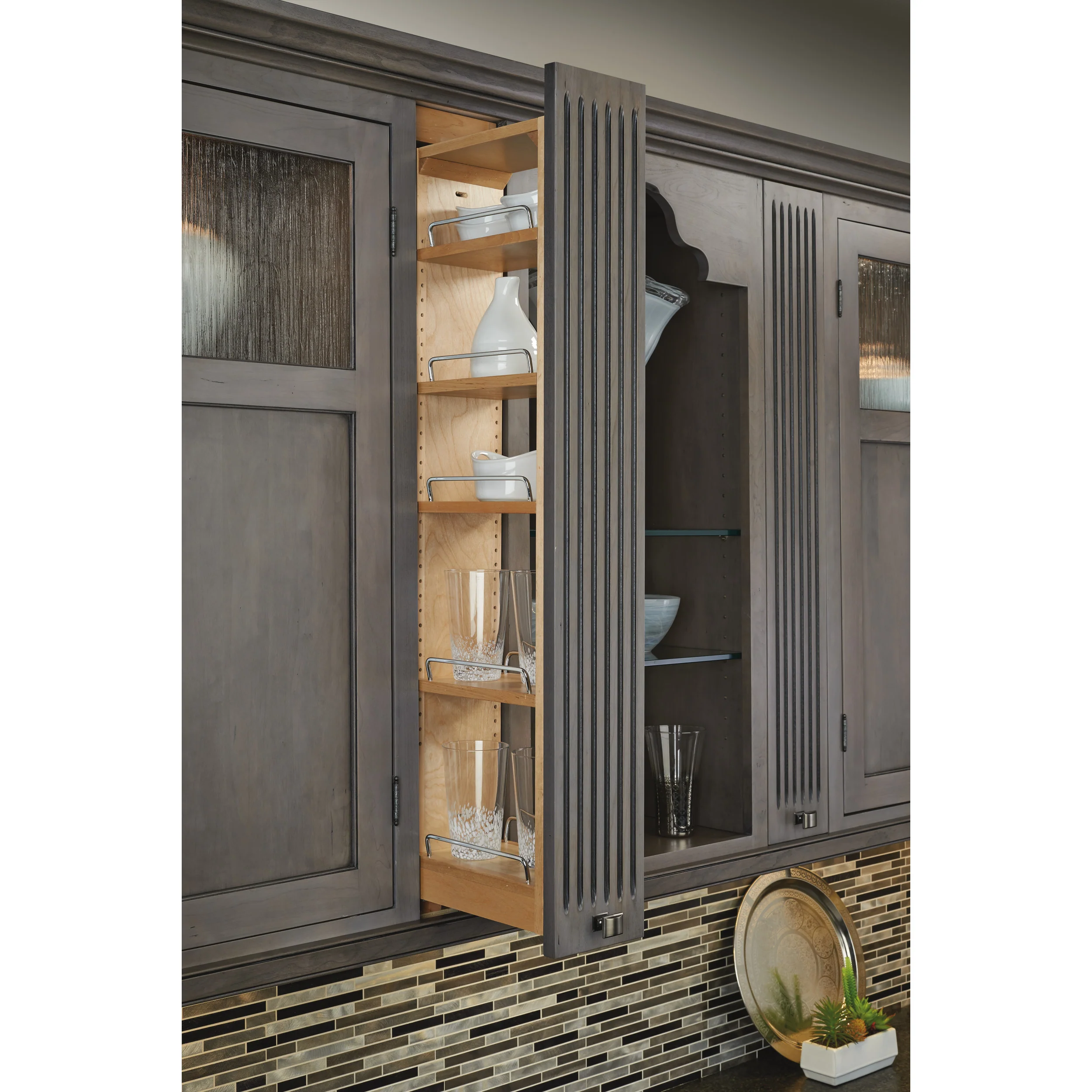 6 in. W x 42 in. H Pull-Out Between Cabinet Wall Filler Natural 6 in (152 mm) W x 11.13 in (283 mm) D x 42 in (1067 mm) H