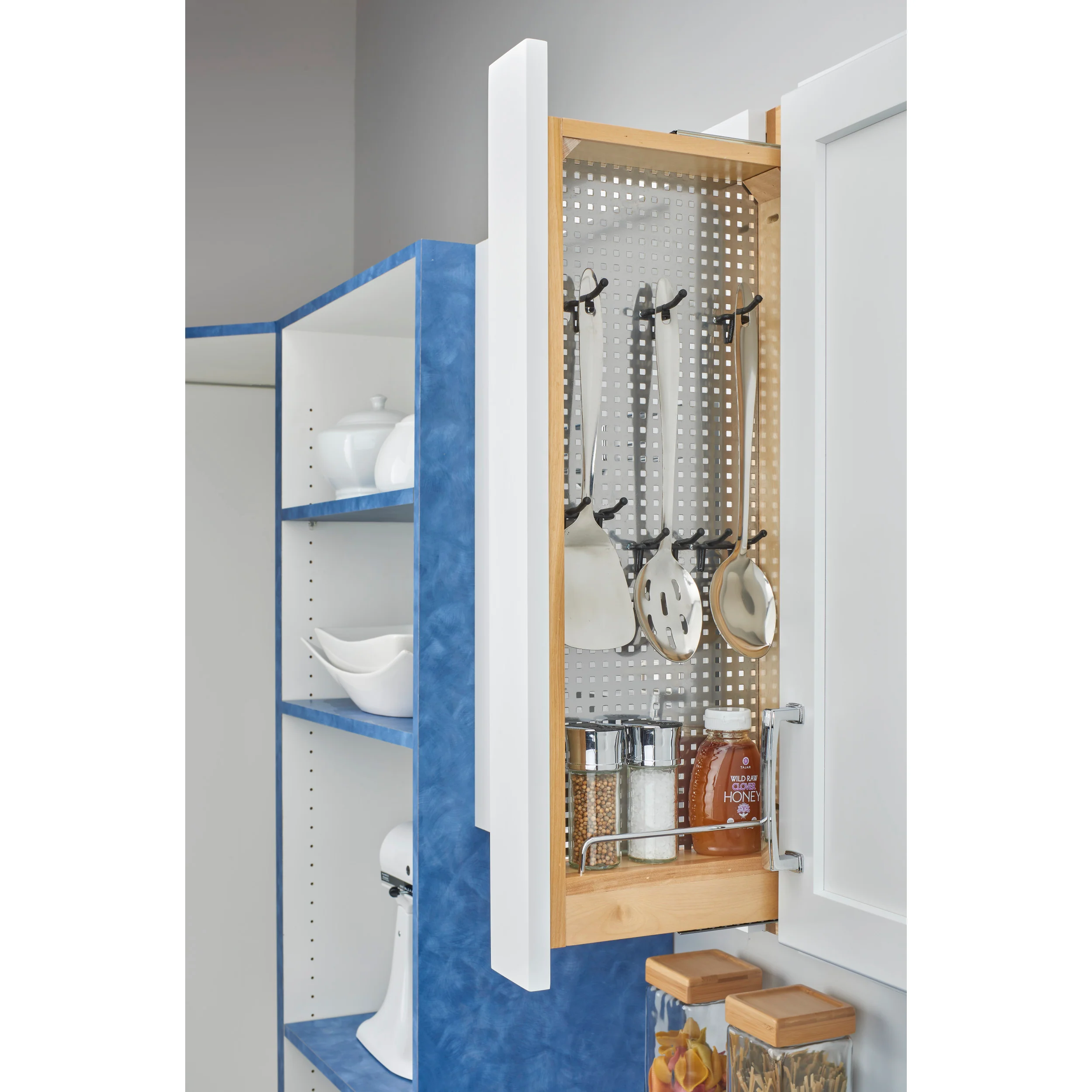 3 in Wall Filler Stainless Steel Pullout Natural 3 in (76 mm) W x 11.13 in (283 mm) D x 30 in (762 mm) H - Image 2