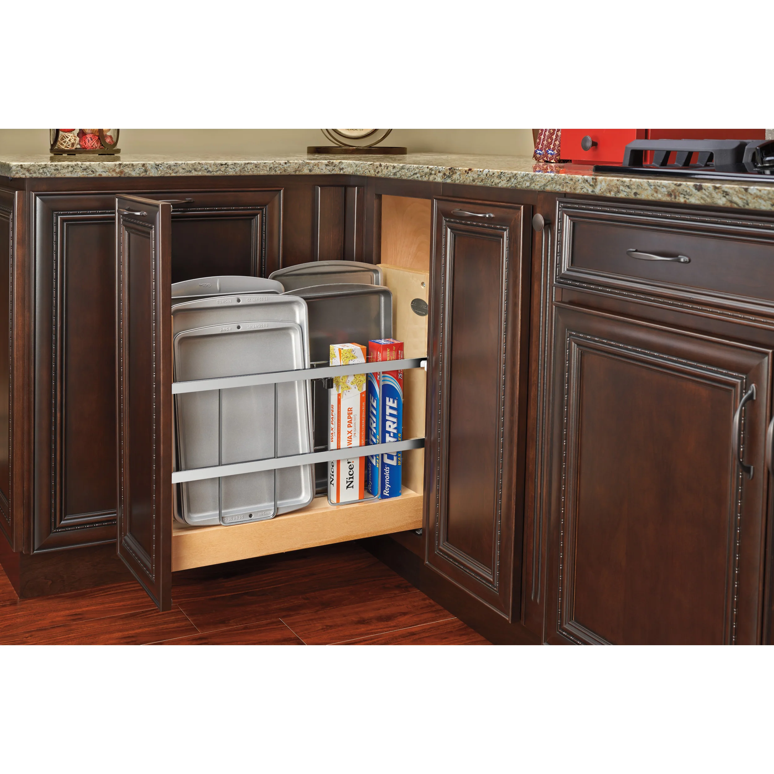 5 in Tray Divider, Foil & Wrap Organizer Soft-Close Natural 6 in (152 mm) W x 21.66 in (550 mm) D x 19.5 in (495 mm) H - Image 4