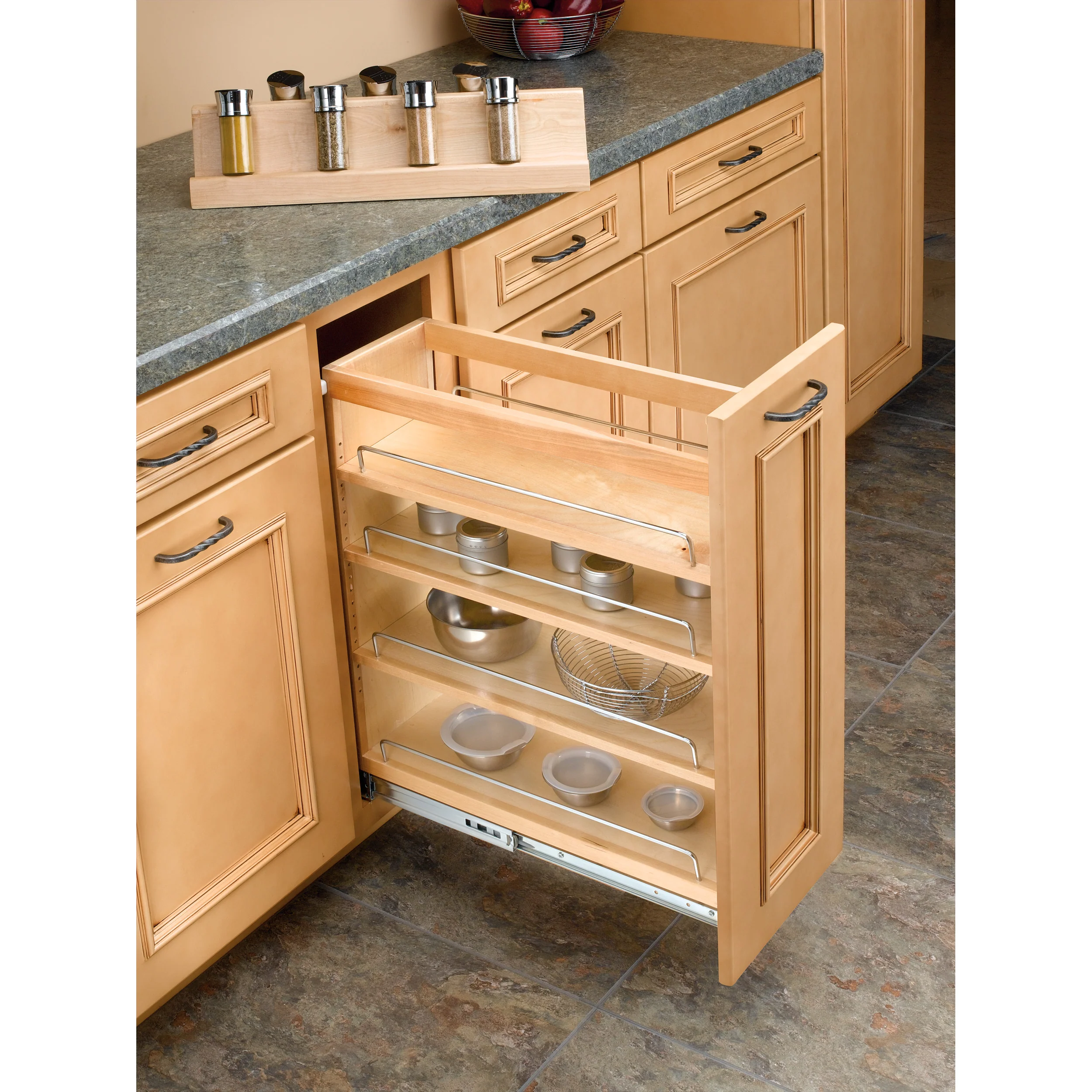 5 in Spice Rack Insert for 448-BCBBSC-5C Natural 7 in (178 mm) W x 19.44 in (494 mm) D x 4.87 in (124 mm) H - Image 6