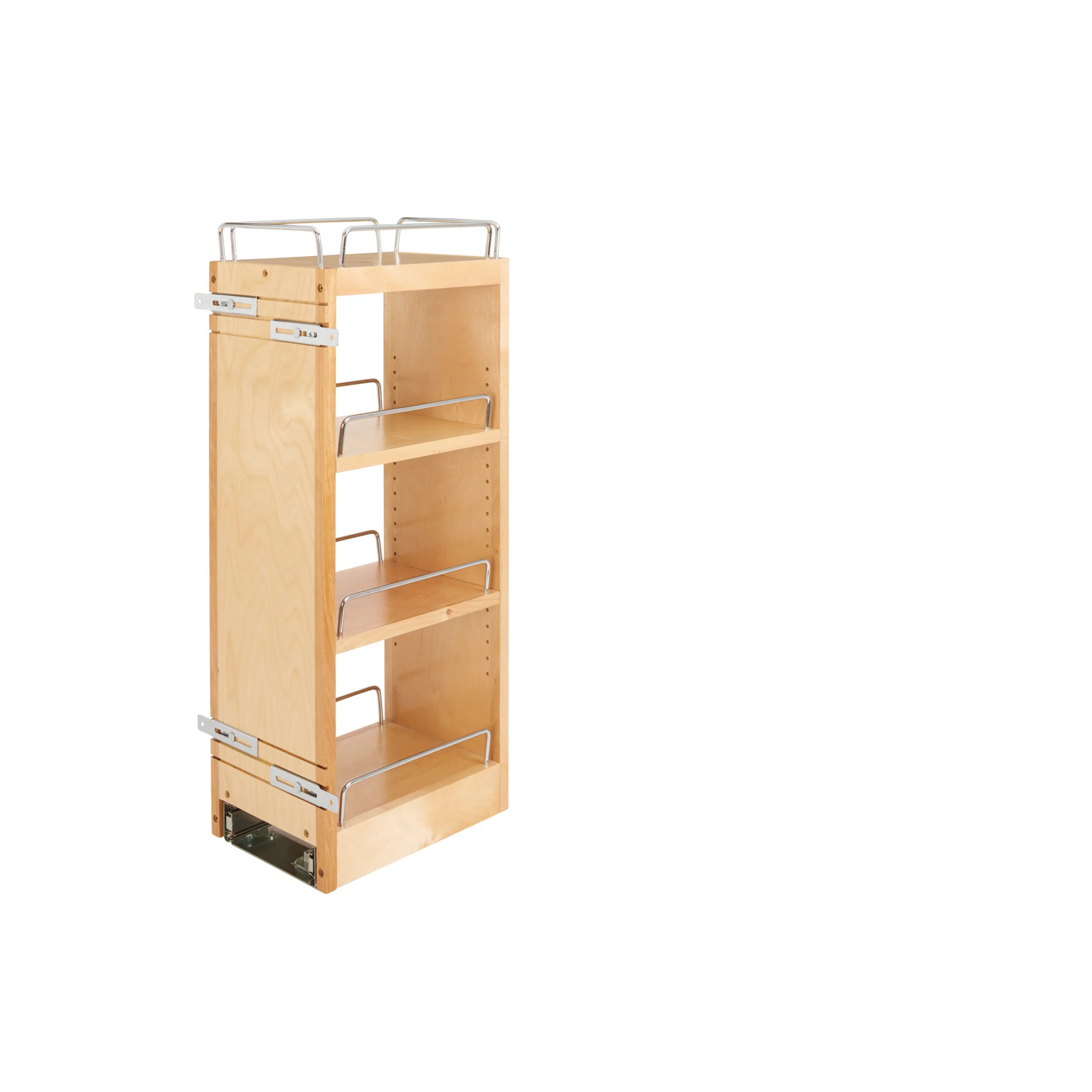 8 in Wood Pull Out Wall Organizer w/Soft Close Natural 8 in (203 mm) W x 10.75 in (273 mm) D x 26.15 in (664 mm) H - Image 8