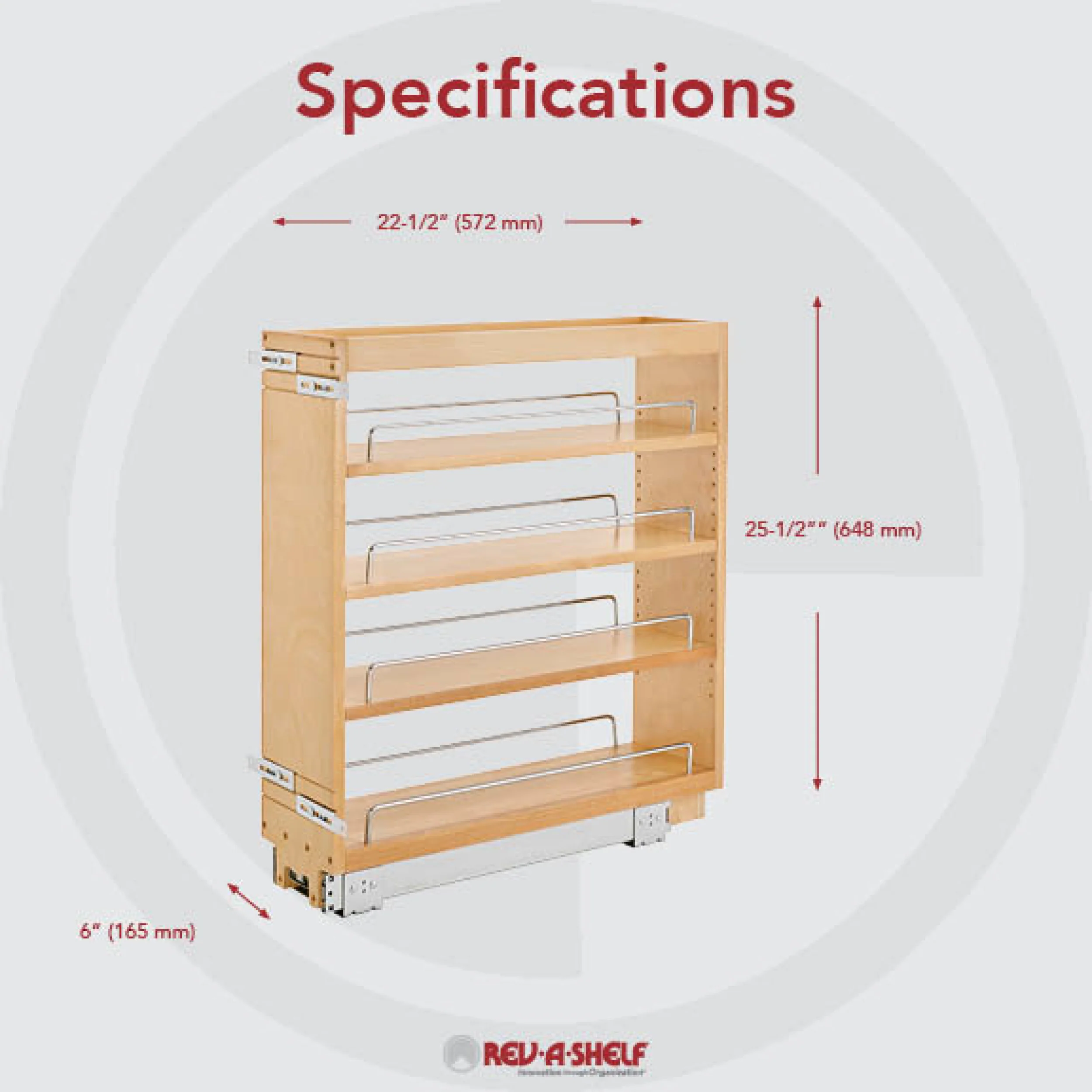 6.5" Base Organizer with Adjustable Shelf - Image 3