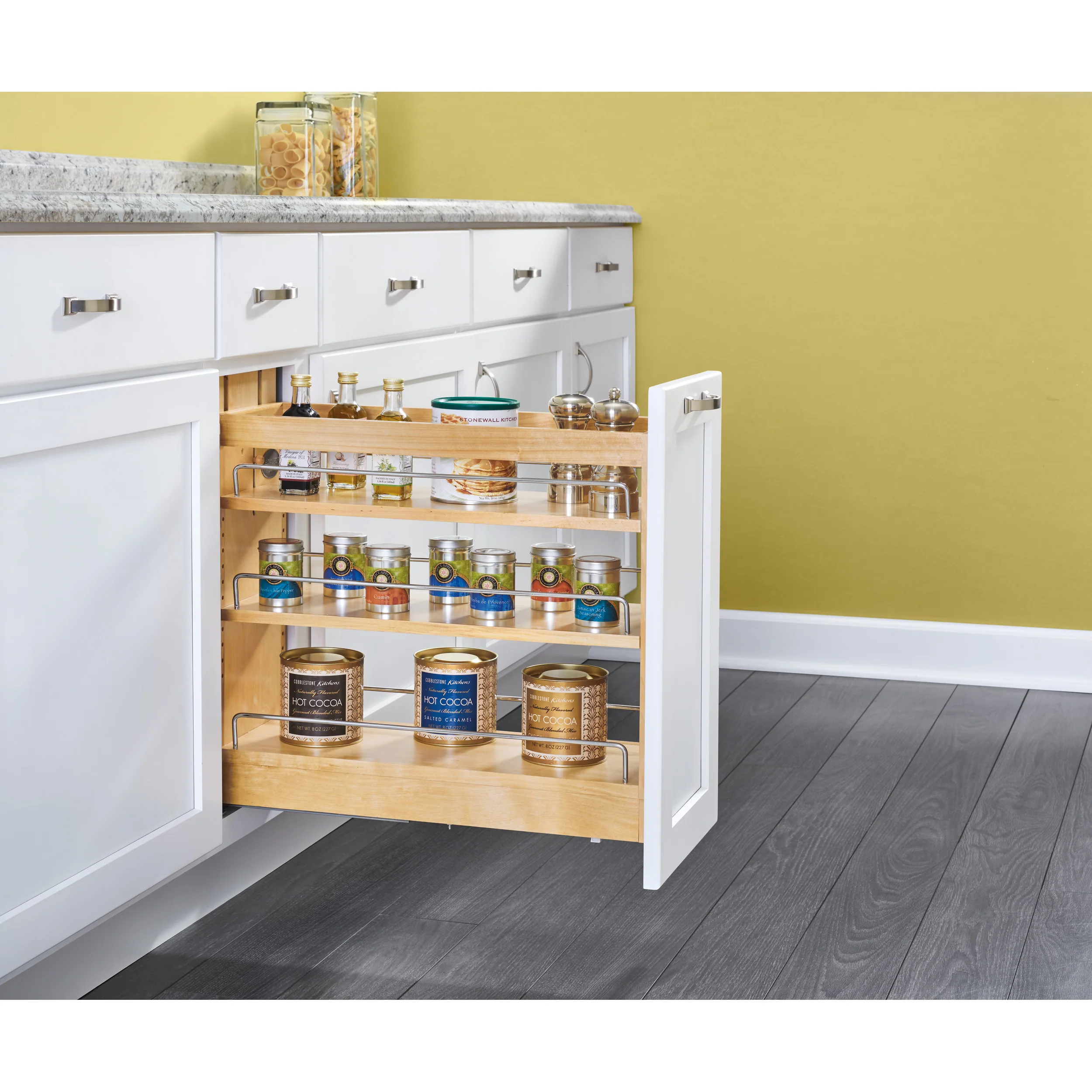 8 in Door/Drawer Base Cabinet Organizer w/Soft-Close Natural 8.75 in (222 mm) W x 21.63 in (549 mm) D x 19.44 in (494 mm) H - Image 3