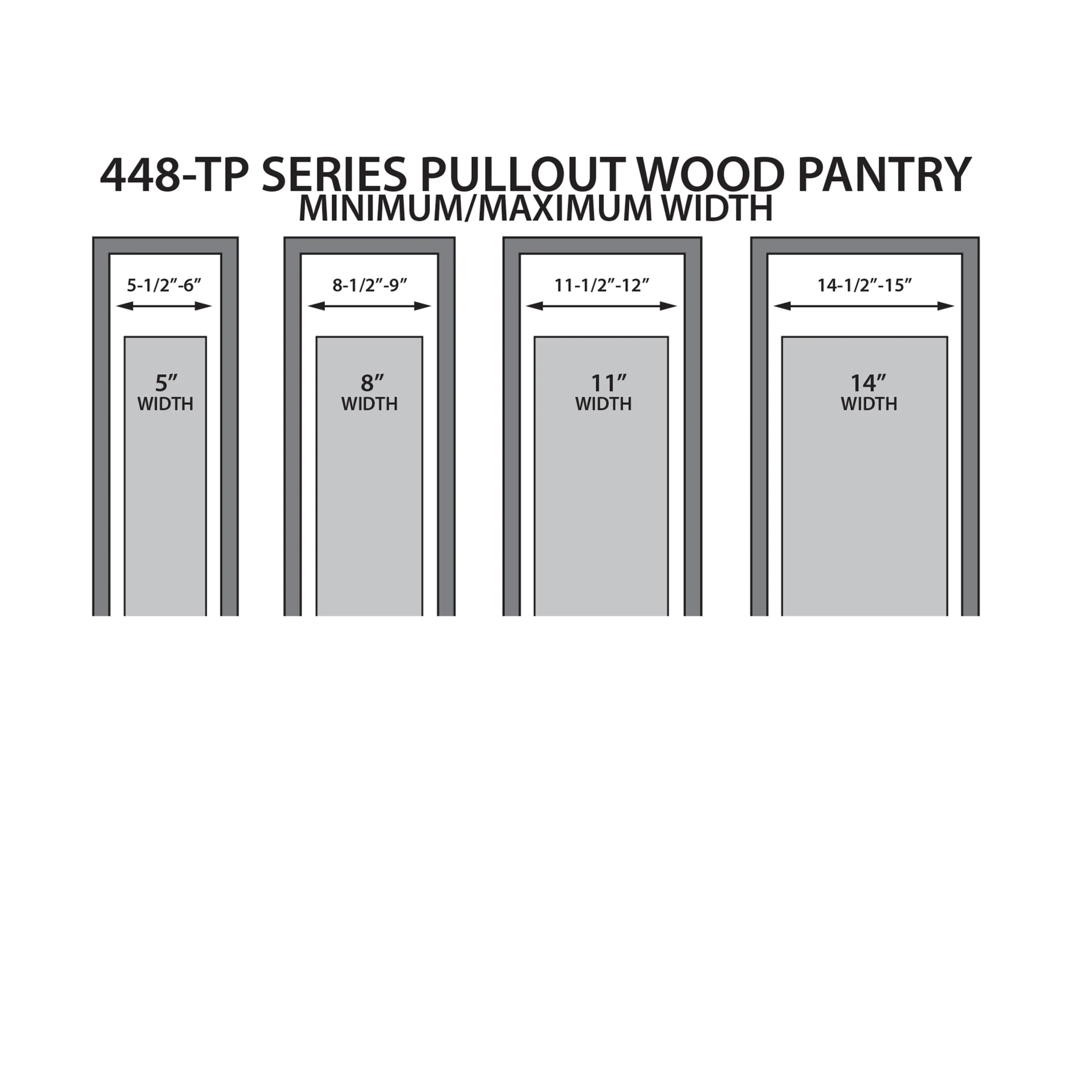 11 in W x 58 in H Wood Pantry Pullout Soft Close Natural 11 in (279 mm) W x 22 in (559 mm) D x 58.25 in (1480 mm) H - Image 5