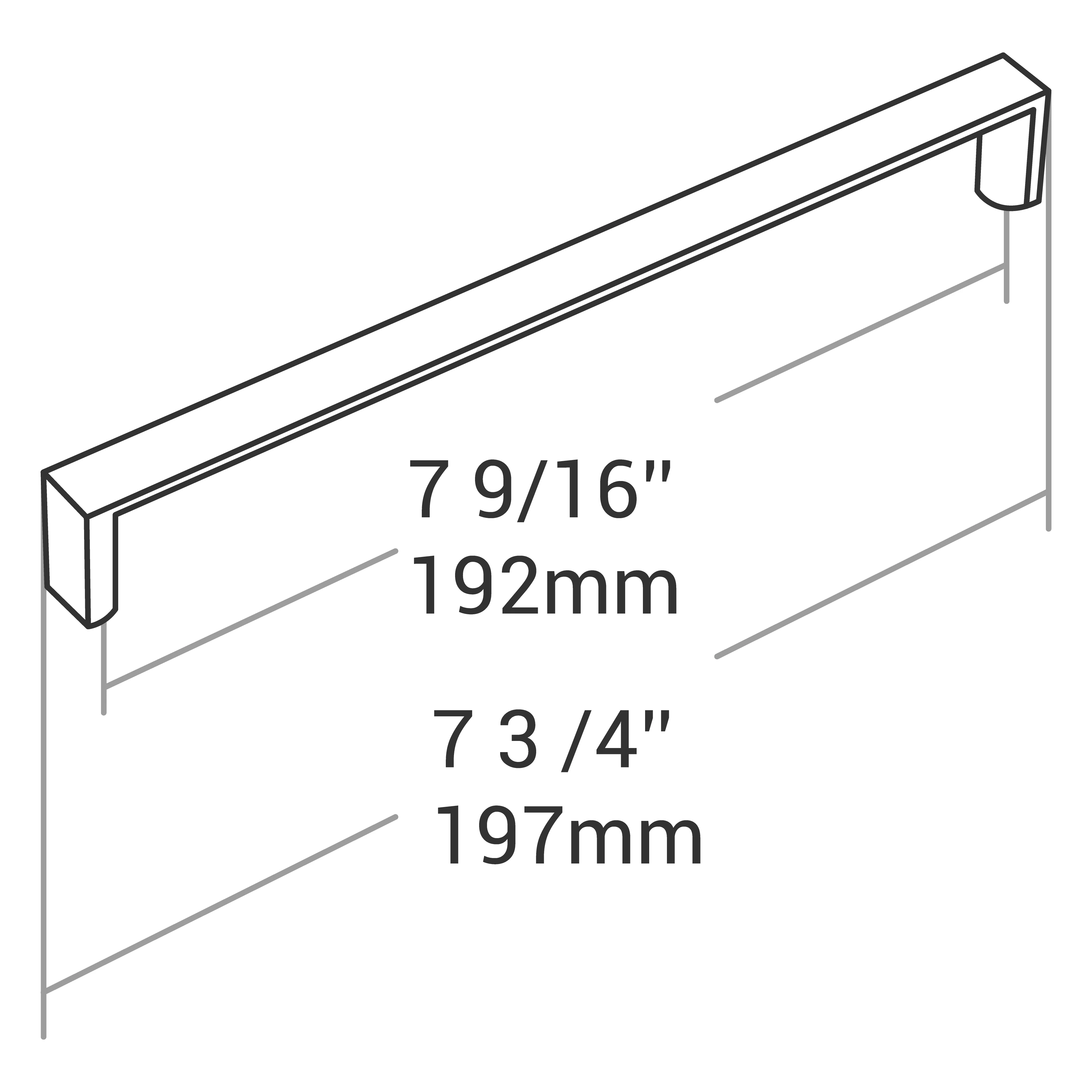 HANDLE BRUSHED NICKEL 192MM - Image 5
