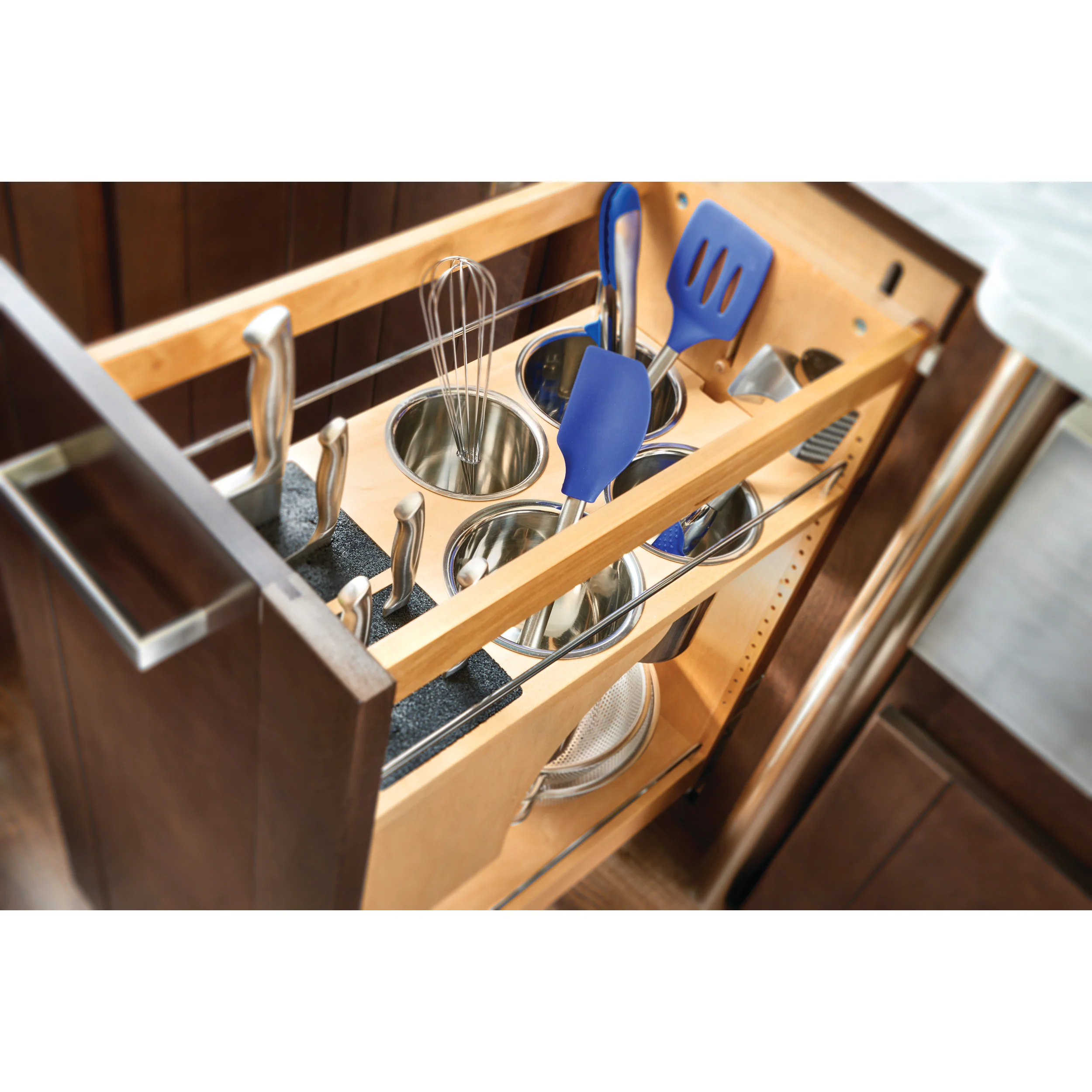 11 in Base Cabinet Organizer w/ Knife Block w/Soft-Close Natural 11.75 in (298 mm) W x 21.63 in (549 mm) D x 25.5 in (648 mm) H - Image 2