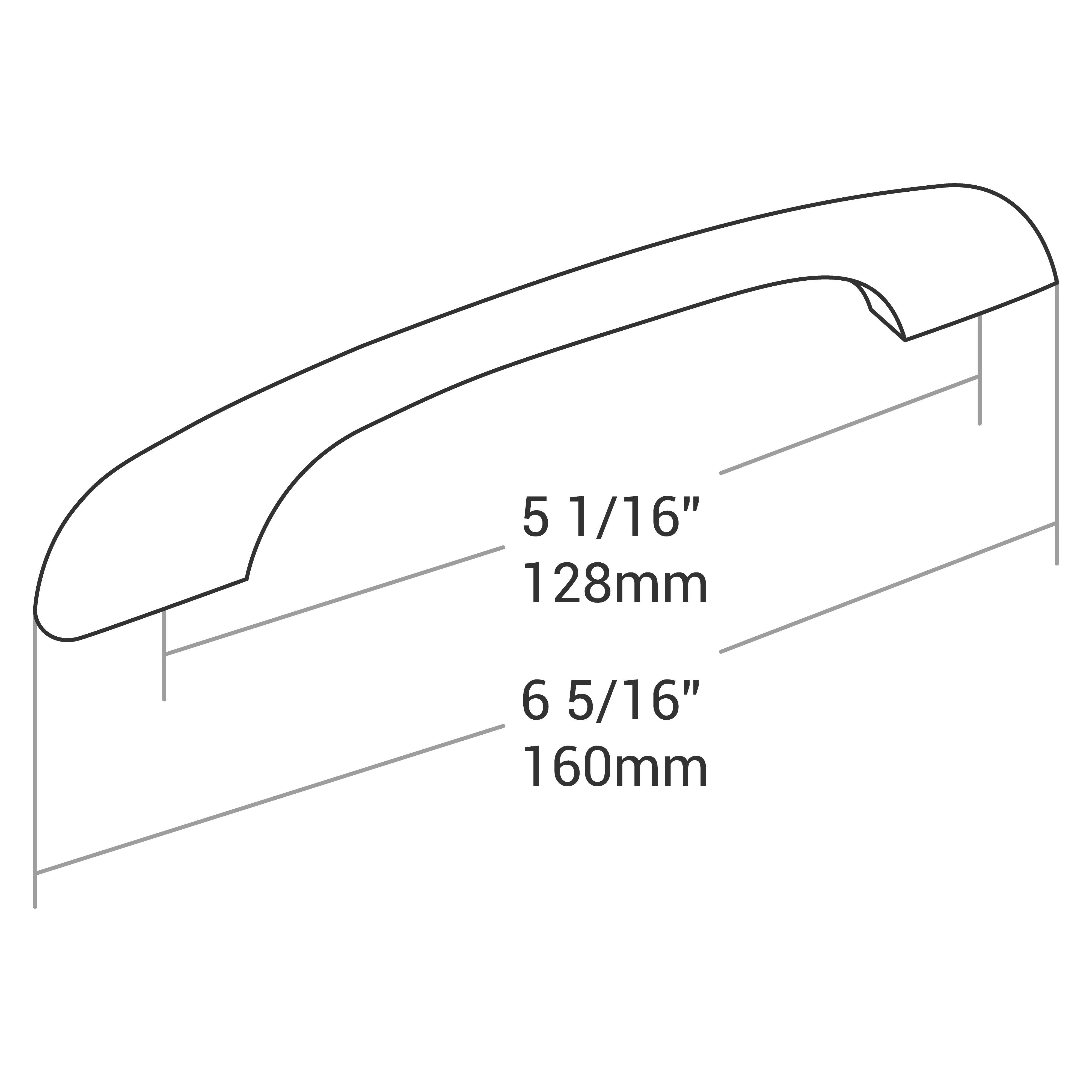 Handle Zinc C/C 192mm, O/A 225mm Brush Ni - Image 2