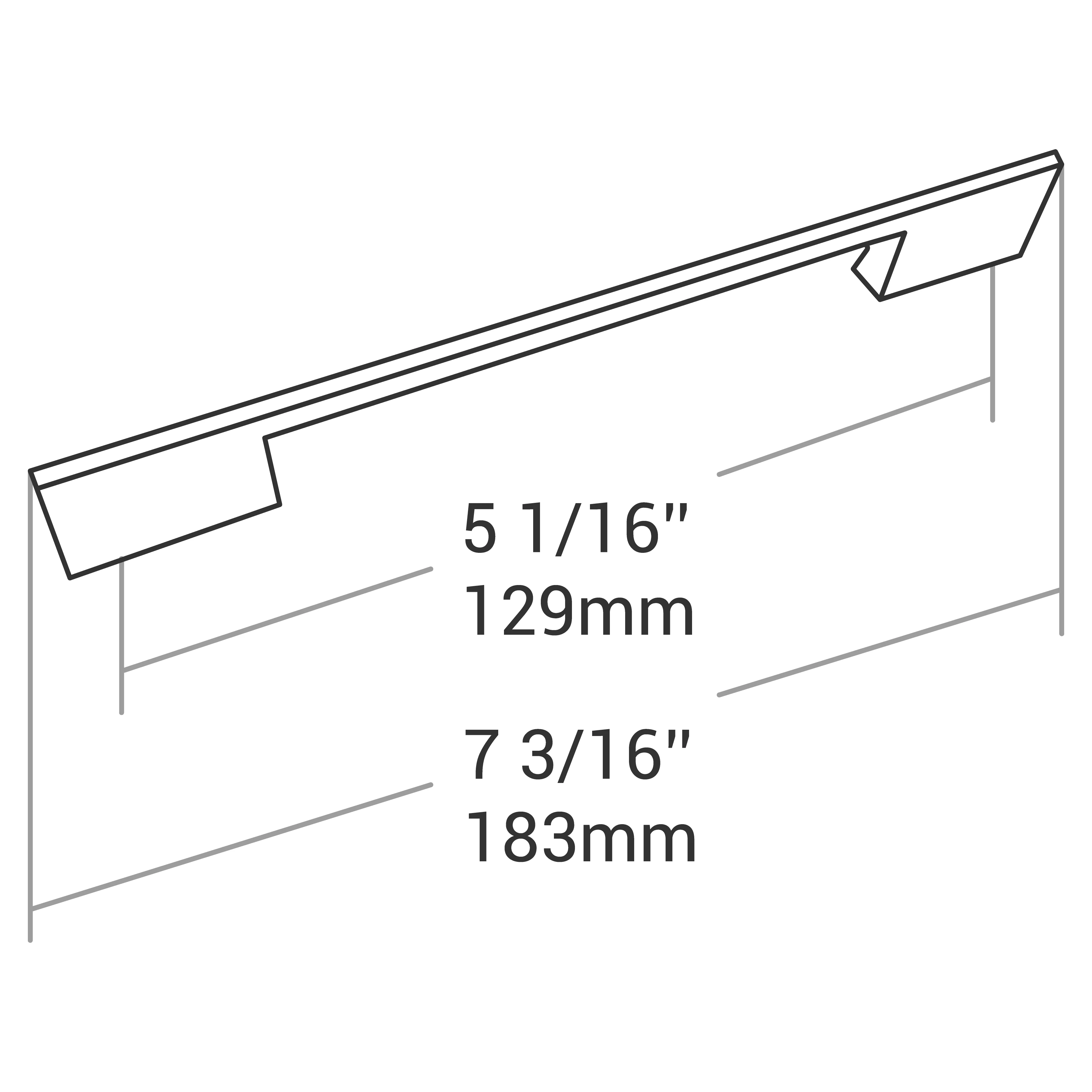 HANDLE BRUSHED NICKEL 128MM - Image 2