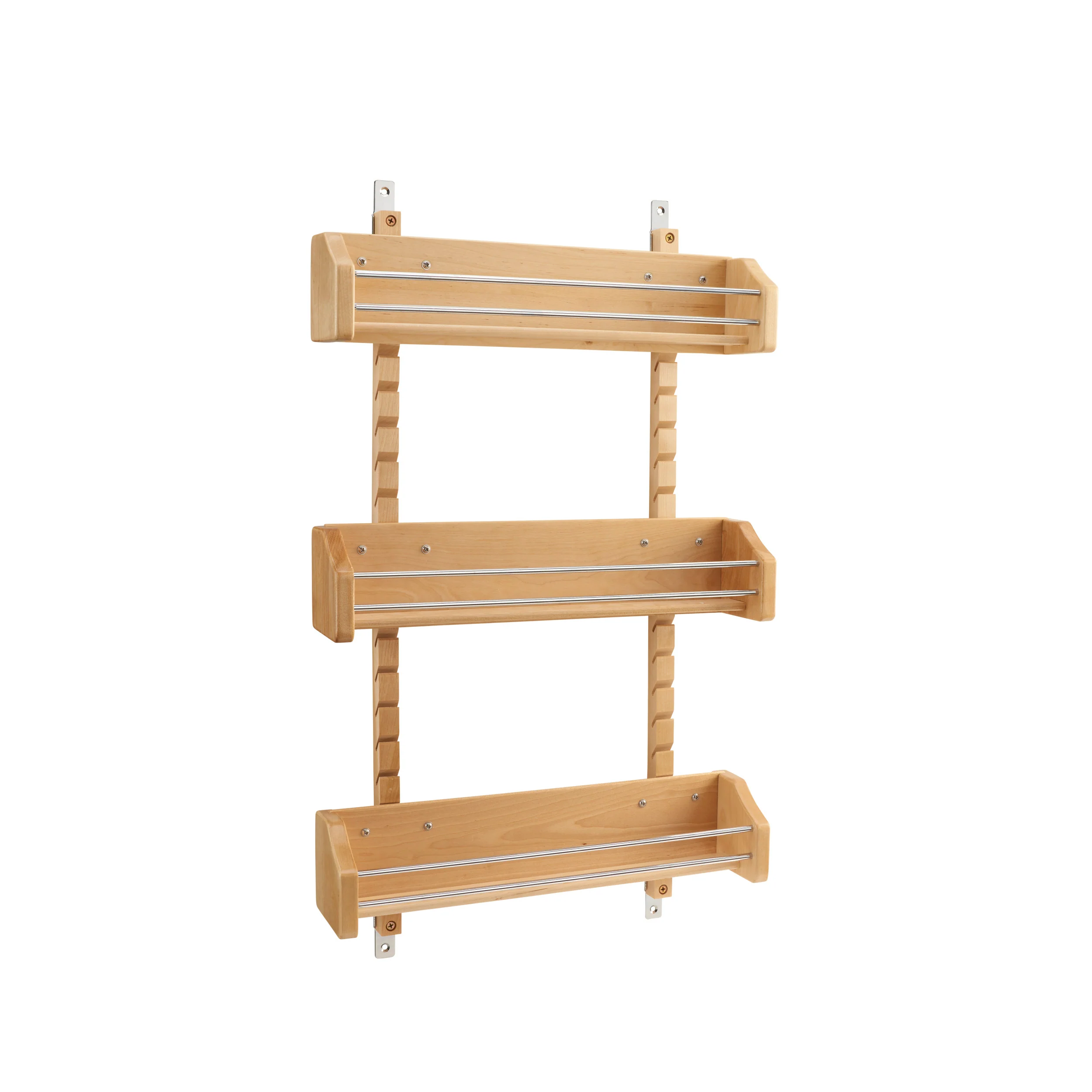 Large Adjustable Door mount Spice Rack Natural 16.13 in (410 mm) W x 4 in (102 mm) D x 25 in (635 mm) H - Image 2