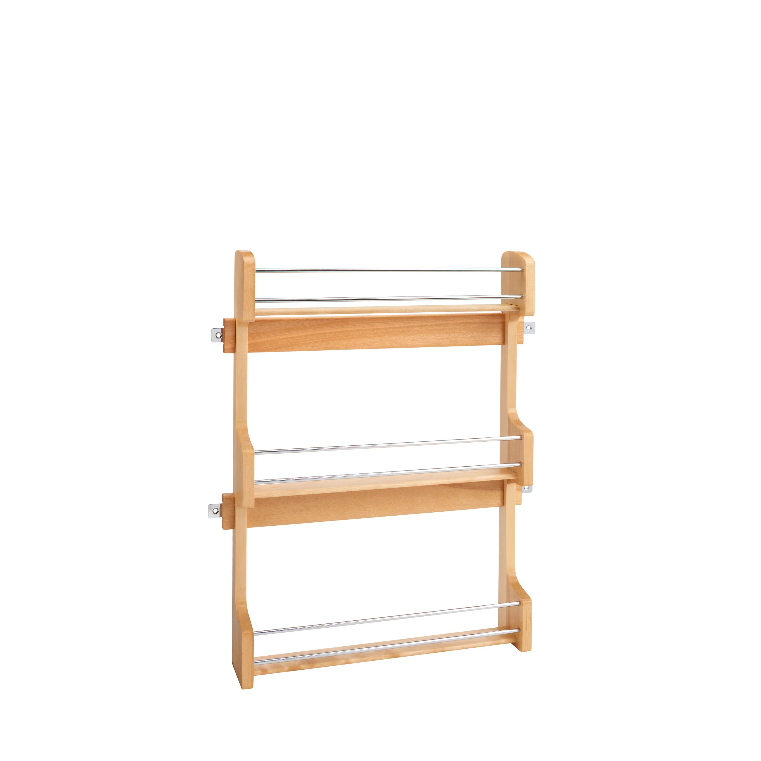 21 in Cabinet Door mount Wood 3-Shelf Spice Rack Natural  16.5 in (419 mm) W x 3.13 in (80 mm) D x 21.25 in (540 mm) H - Image 3
