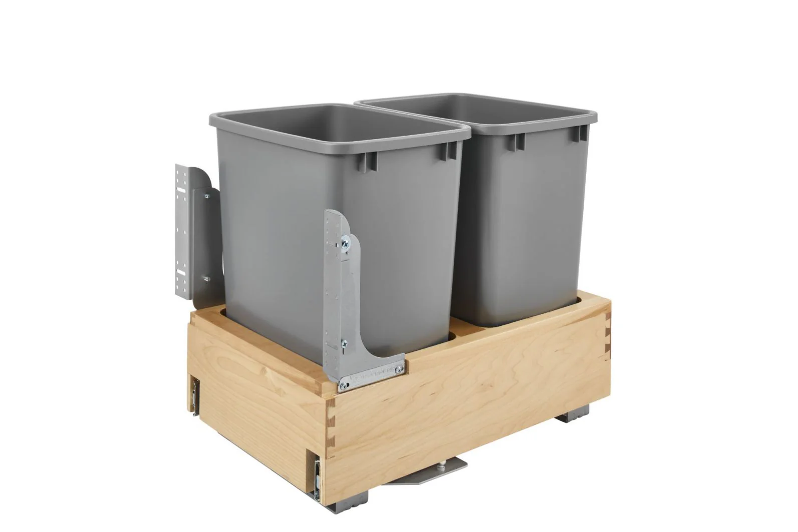 Double 35 Qrt Pull-Out Waste Container Natural 14.25 in (362 mm) W x 21.75 in (552 mm) D x 19.25 in (489 mm) H - Image 6
