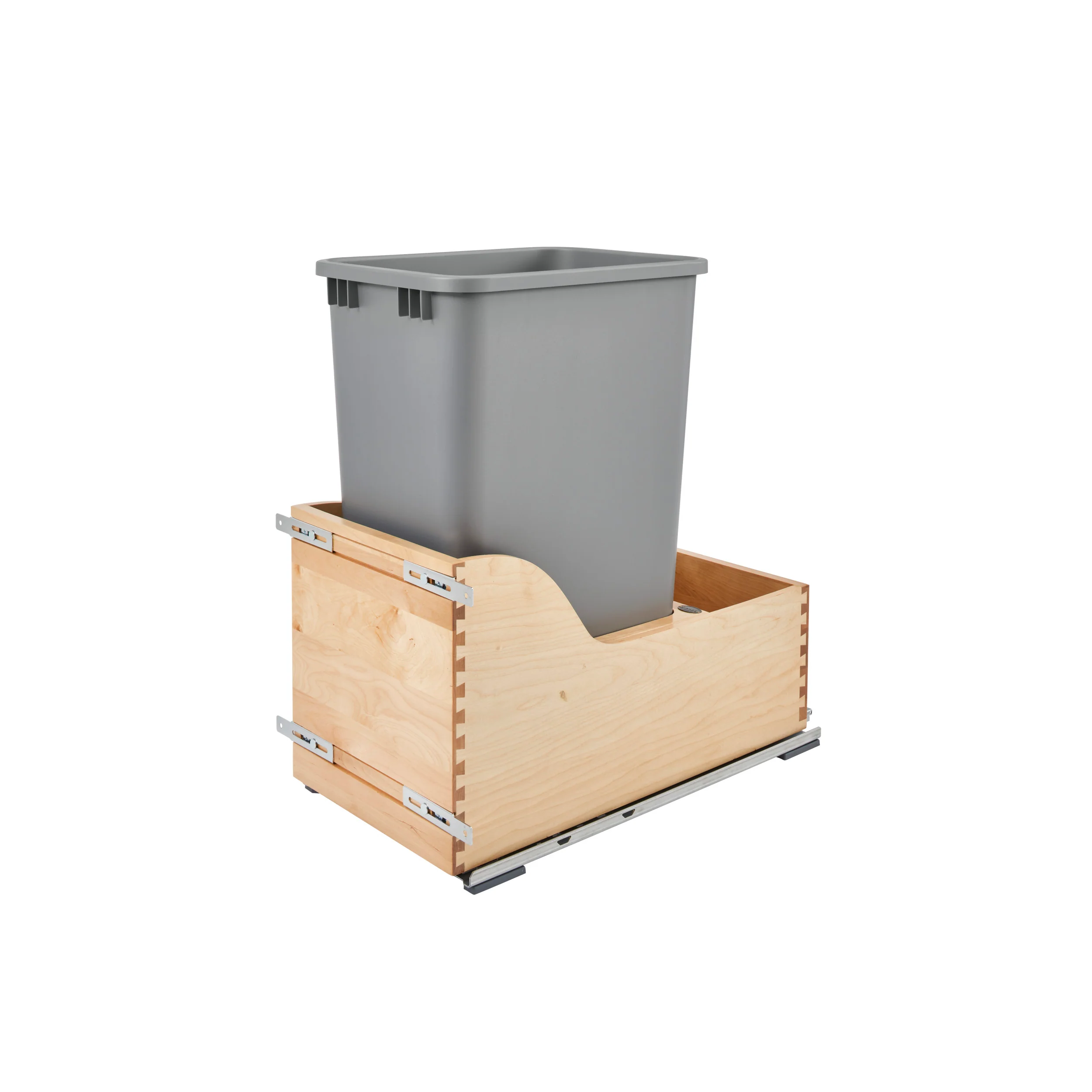 50 Qrt Pull-Out Waste Container Natural 12 in (305 mm) W x 21.75 in (552 mm) D x 23.38 in (594 mm) H - Image 4