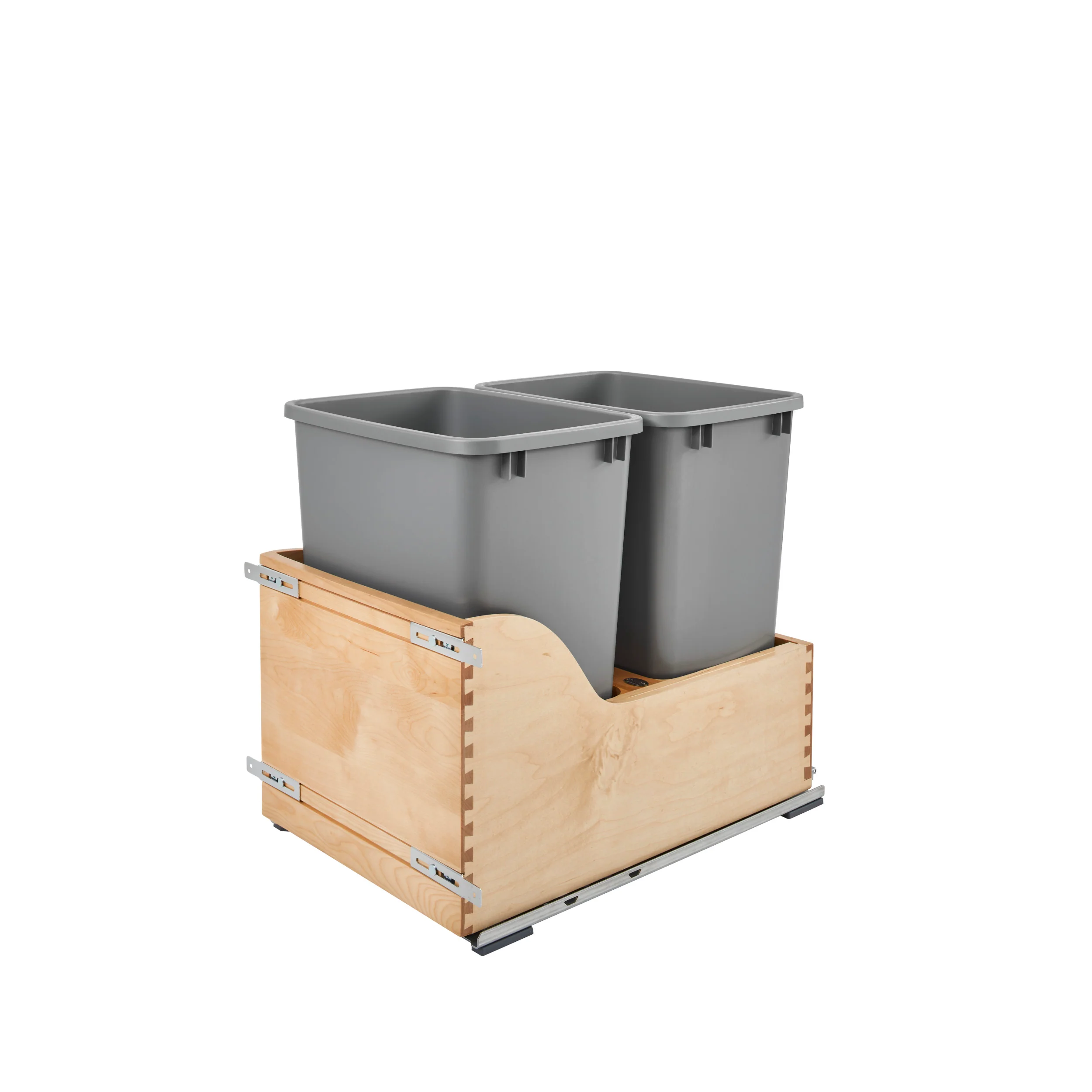 Servo Double 35 Qrt Pull-Out Waste Container Natural 15 in (381 mm) W x 22.5 in (572 mm) D x 23.38 in (594 mm) H - Image 9
