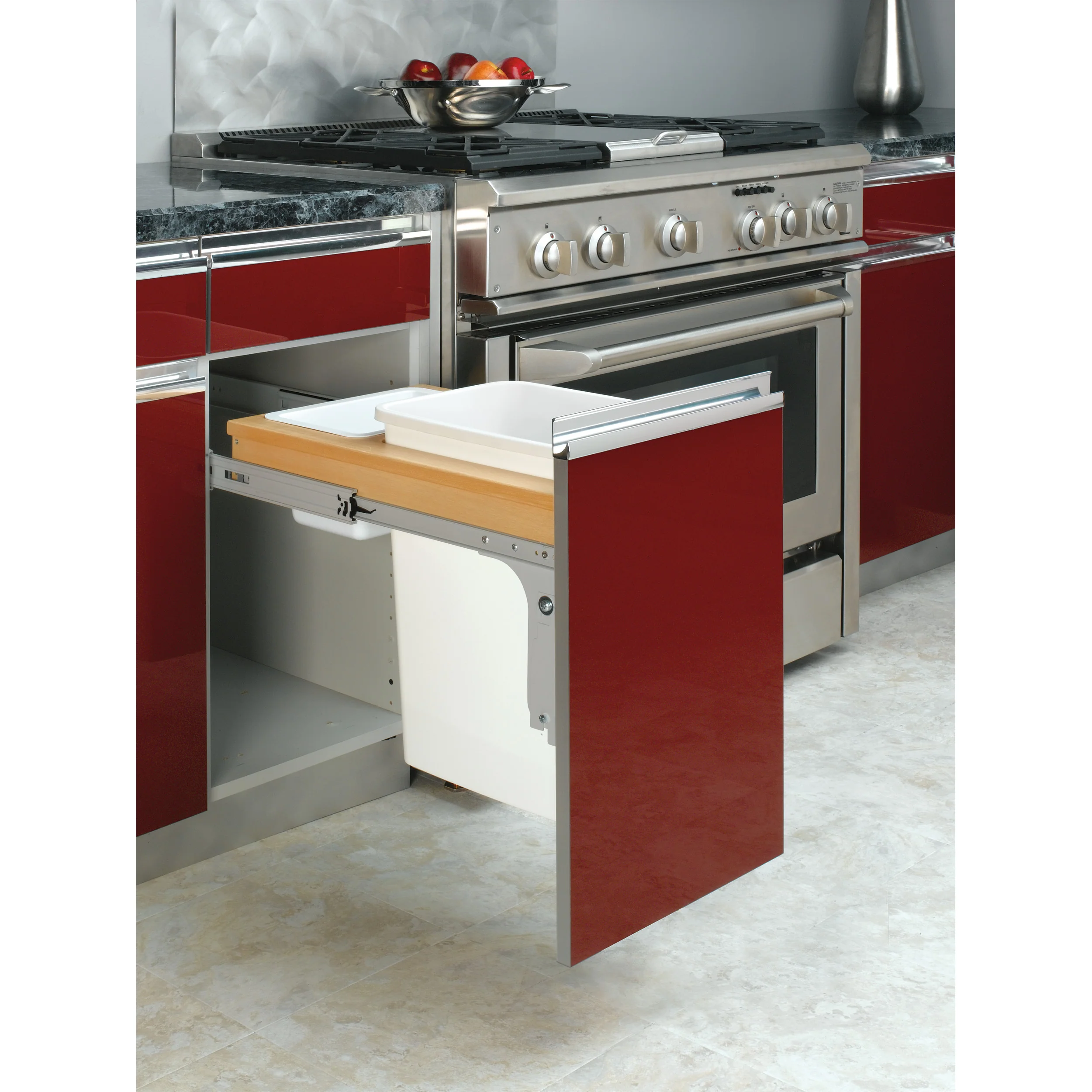 35 Qrt Top mount Waste Container (Full-access) Natural 13.5 in (343 mm) W x 22.75 in (578 mm) D x 17.88 in (454 mm) H - Image 6