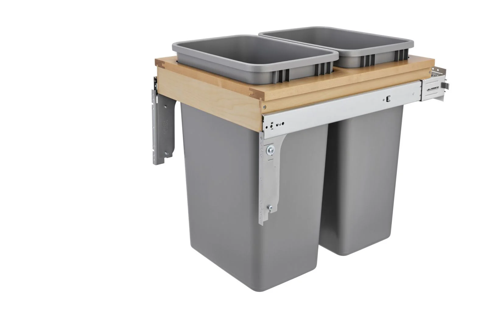 DOUBLE 50 QT SOFT-CLOSE TOP MOUNT (18" W x 23-1/4 - 24-1/2" D x 21-3/4" H)