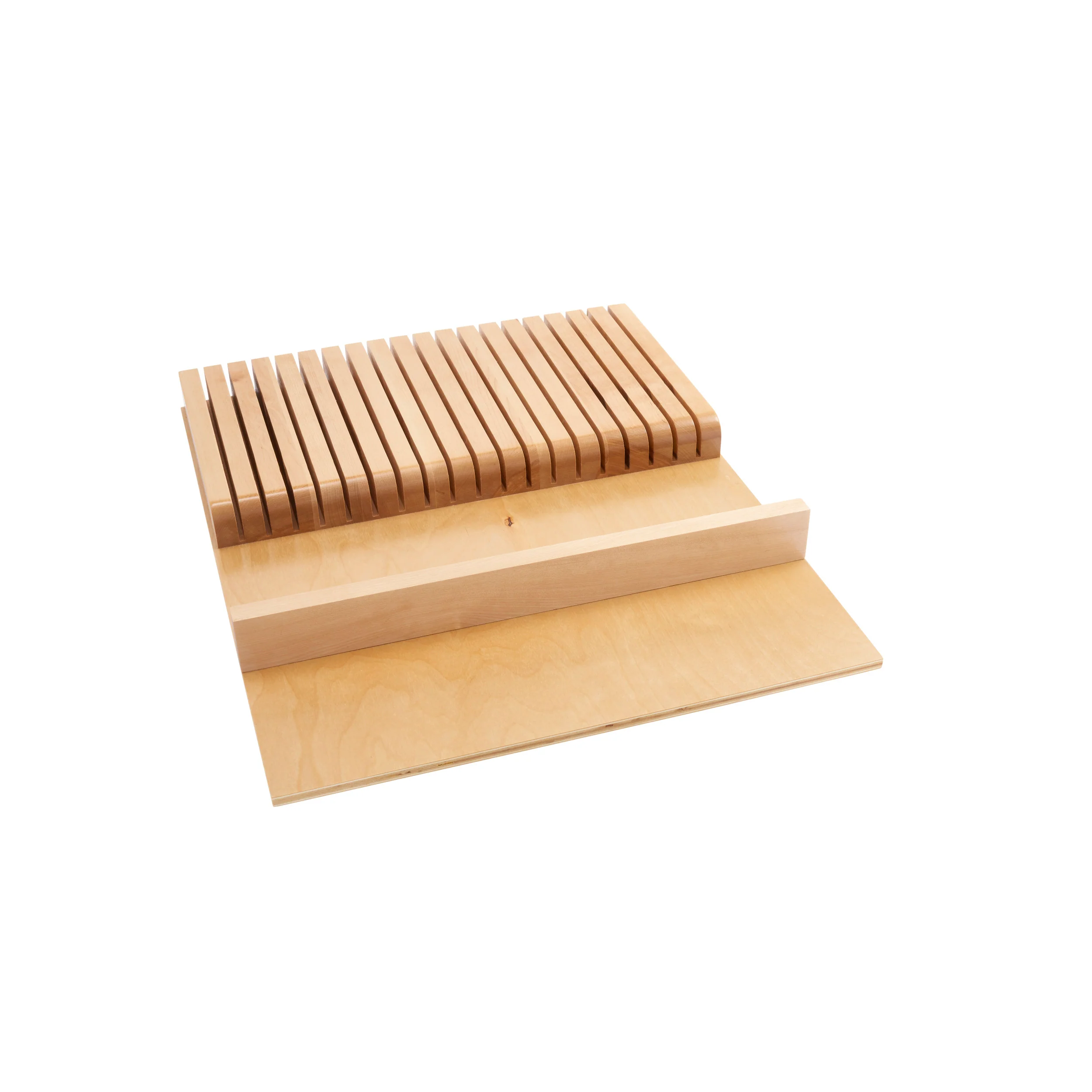 Knife Block Drawer Insert-Wood Natural  18.5 in (470 mm) W x 22 in (559 mm) D x 2.38 in (60 mm) H - Image 5