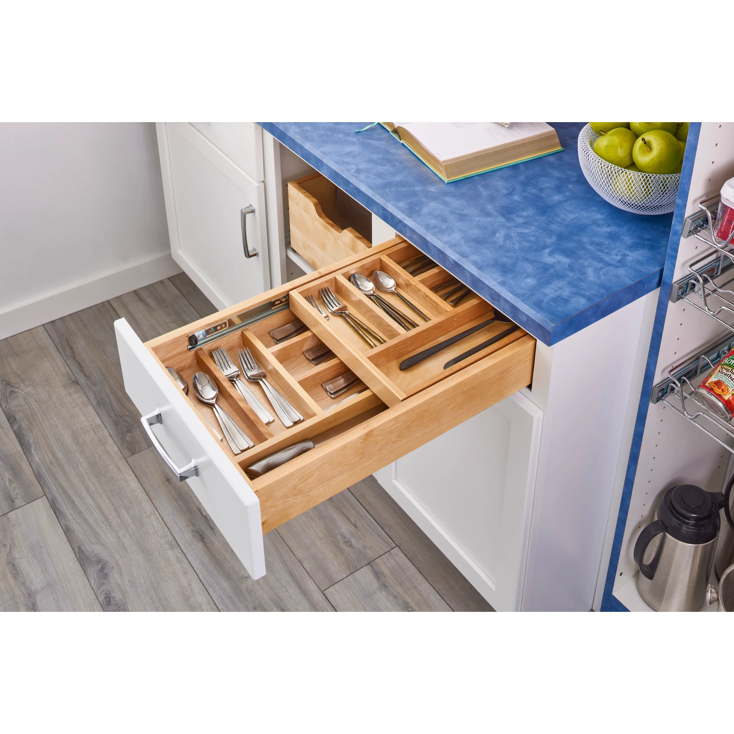 18 in Tiered Cutlery Drawer system Soft Close Natural 18 in (457 mm) W x 21.5 in (546 mm) D x 4.31 in (109 mm) H - Image 4