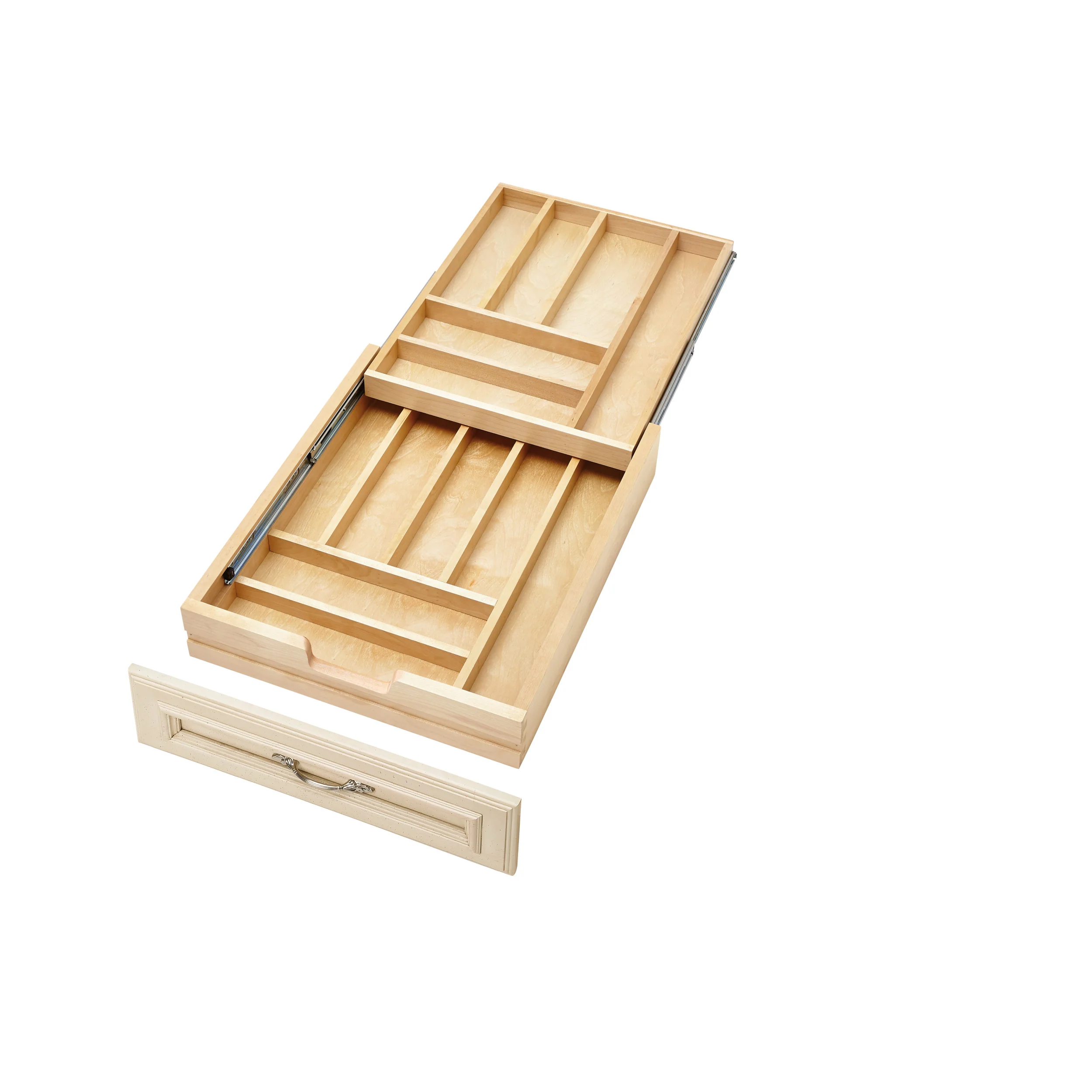 18 in Tiered Cutlery Drawer system Soft Close Natural 18 in (457 mm) W x 21.5 in (546 mm) D x 4.31 in (109 mm) H - Image 5