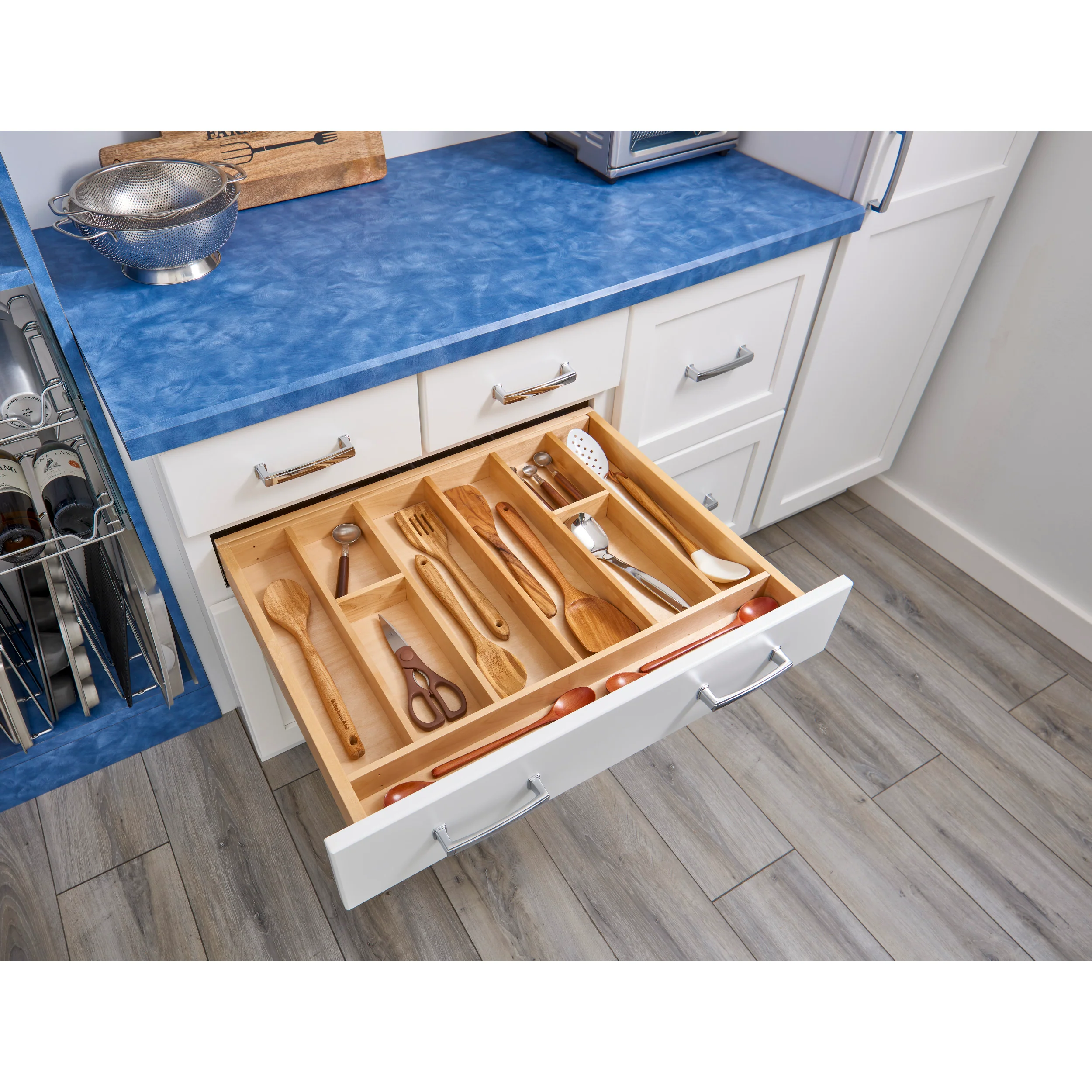 33 in Tall Wood Utility Tray Insert Natural 33.13 in (842 mm) W x 22 in (559 mm) D x 2.88 in (73 mm) H - Image 7