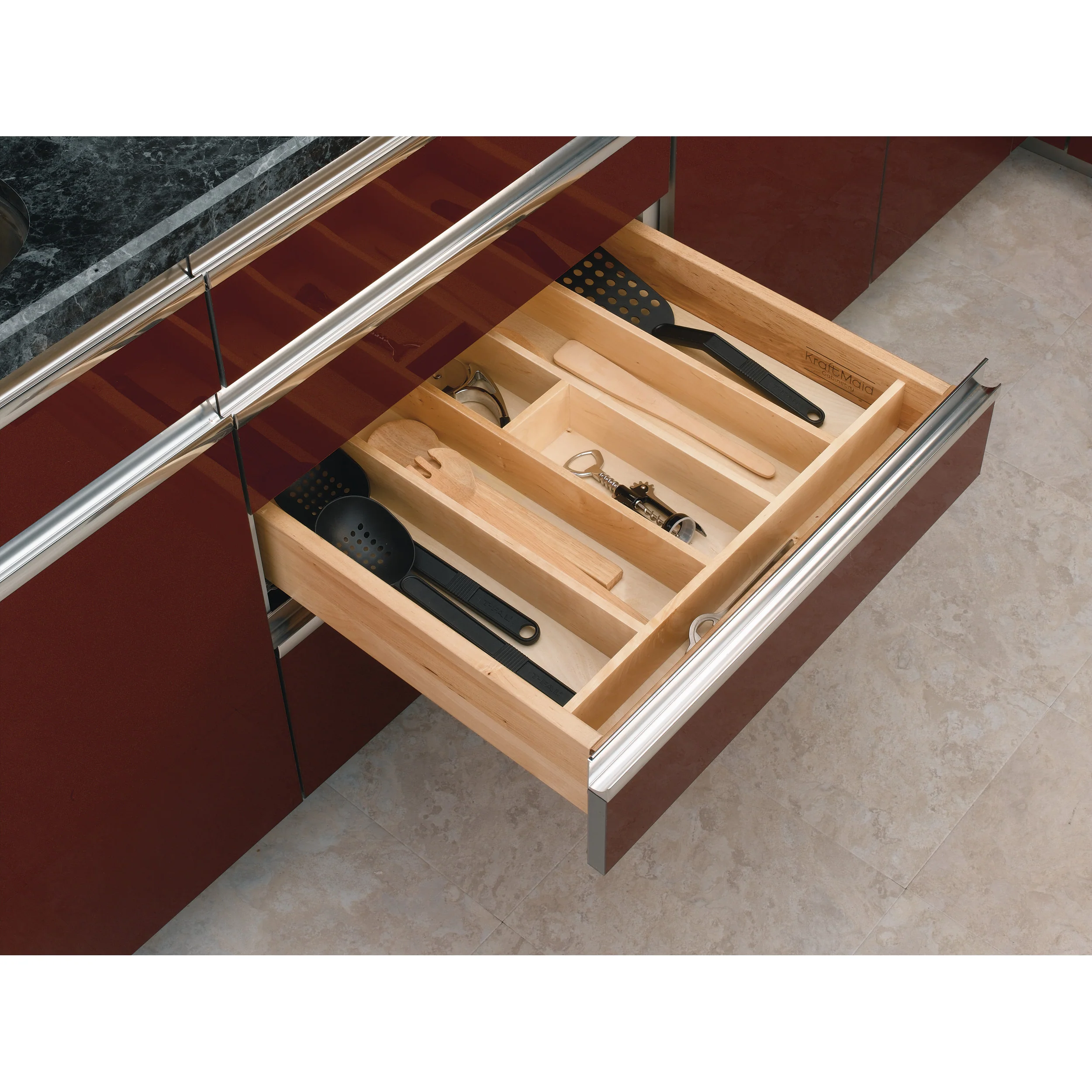 24 in Shallow Wood Utility Tray Insert Natural  24 in (610 mm) W x 22 in (559 mm) D x 2.38 in (60 mm) H - Image 3
