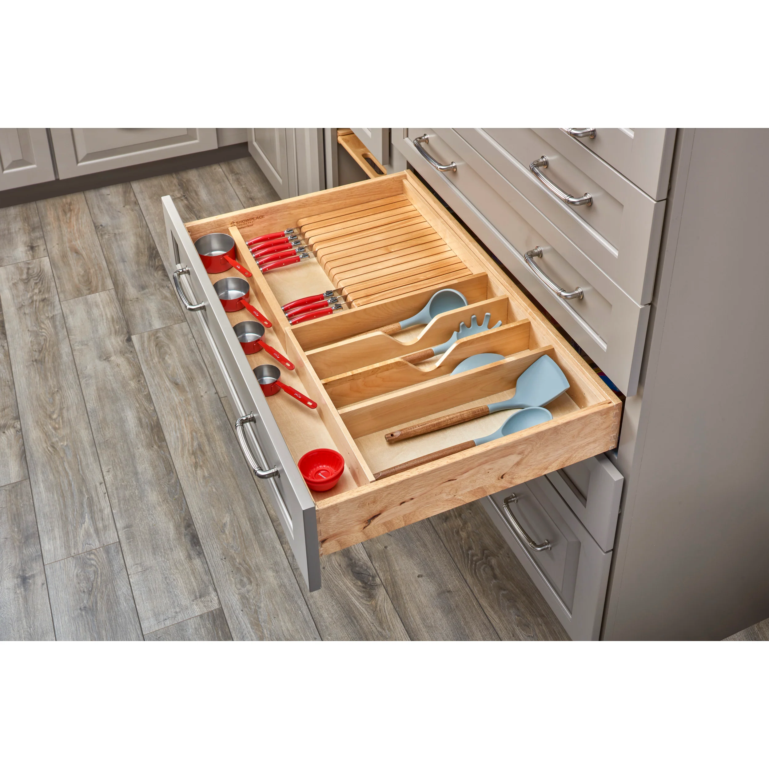 33 in Combo Utility/Knife Tray Insert Natural  33.13 in (842 mm) W x 22 in (559 mm) D x 2.88 in (73 mm) H - Image 2