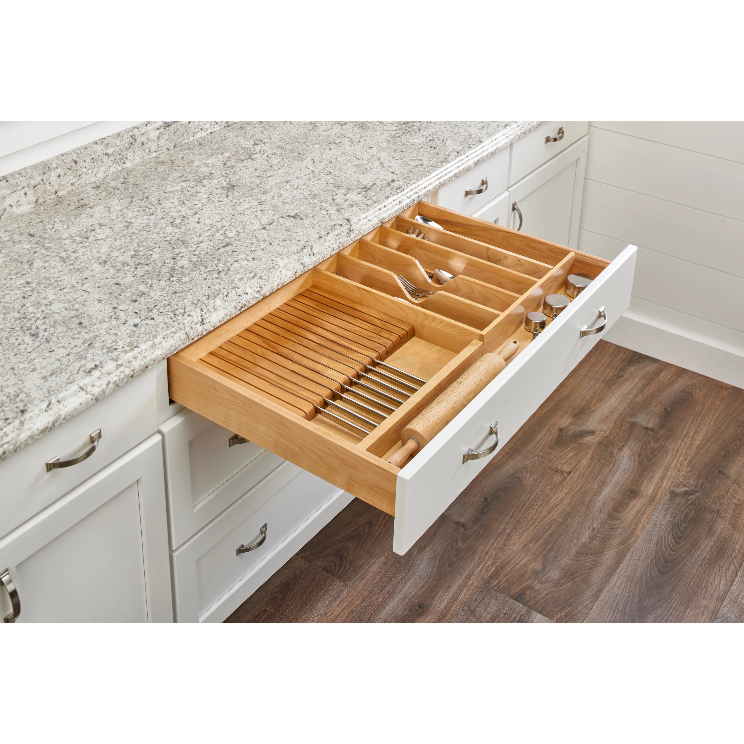 33 in Combo Utility/Knife Tray Insert Natural  33.13 in (842 mm) W x 22 in (559 mm) D x 2.88 in (73 mm) H - Image 3