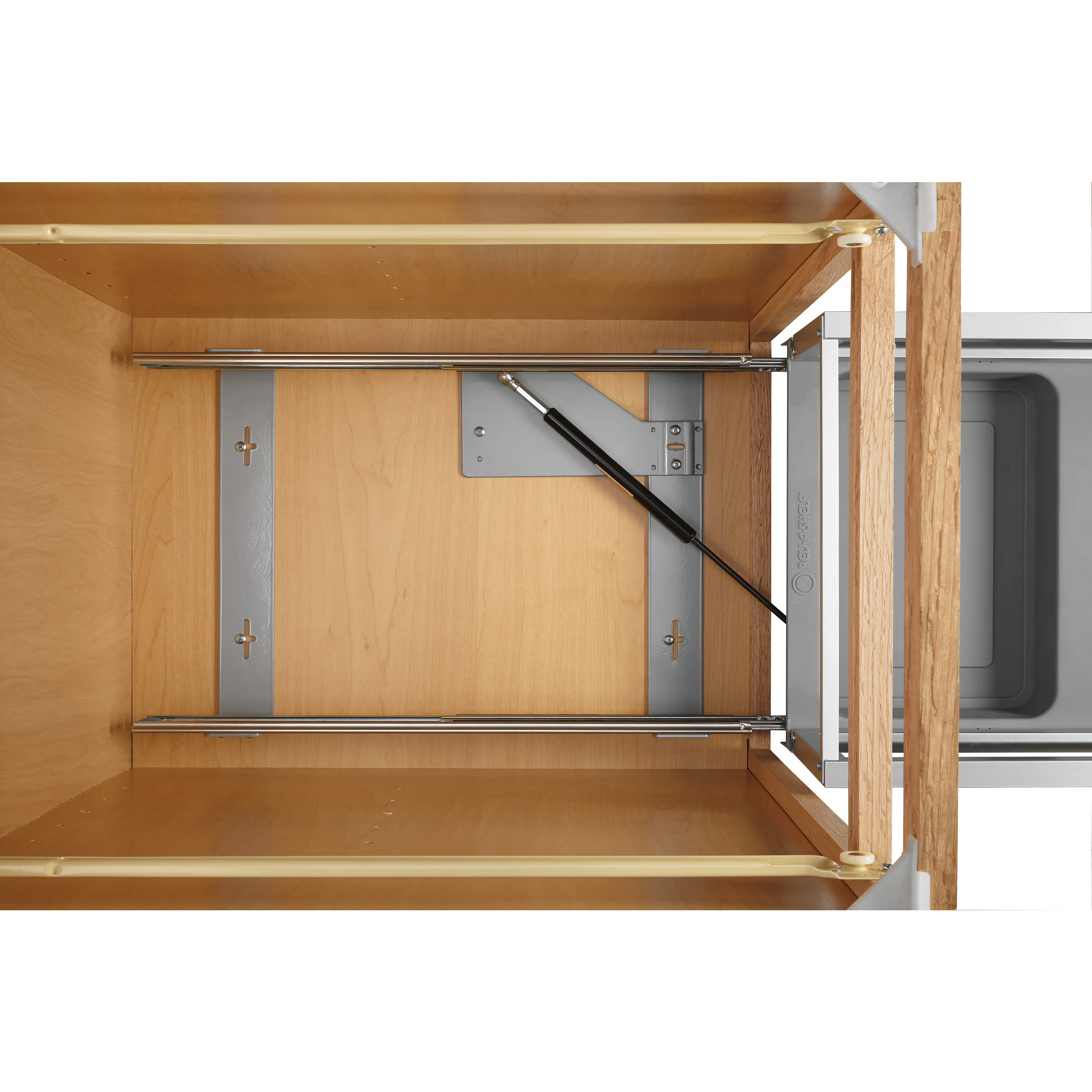 50 Qrt Pull-Out Waste Container w/Rev-A-Motion Silver 12.15 in (309 mm) W x 22 in (559 mm) D x 23.5 in (597 mm) H - Image 3